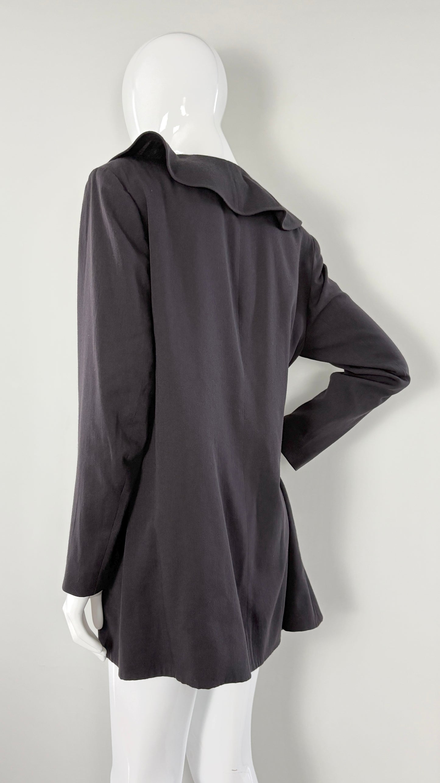 John Galliano A/W 1988 ‘hairclips’ collection asymmetric fringe jacket