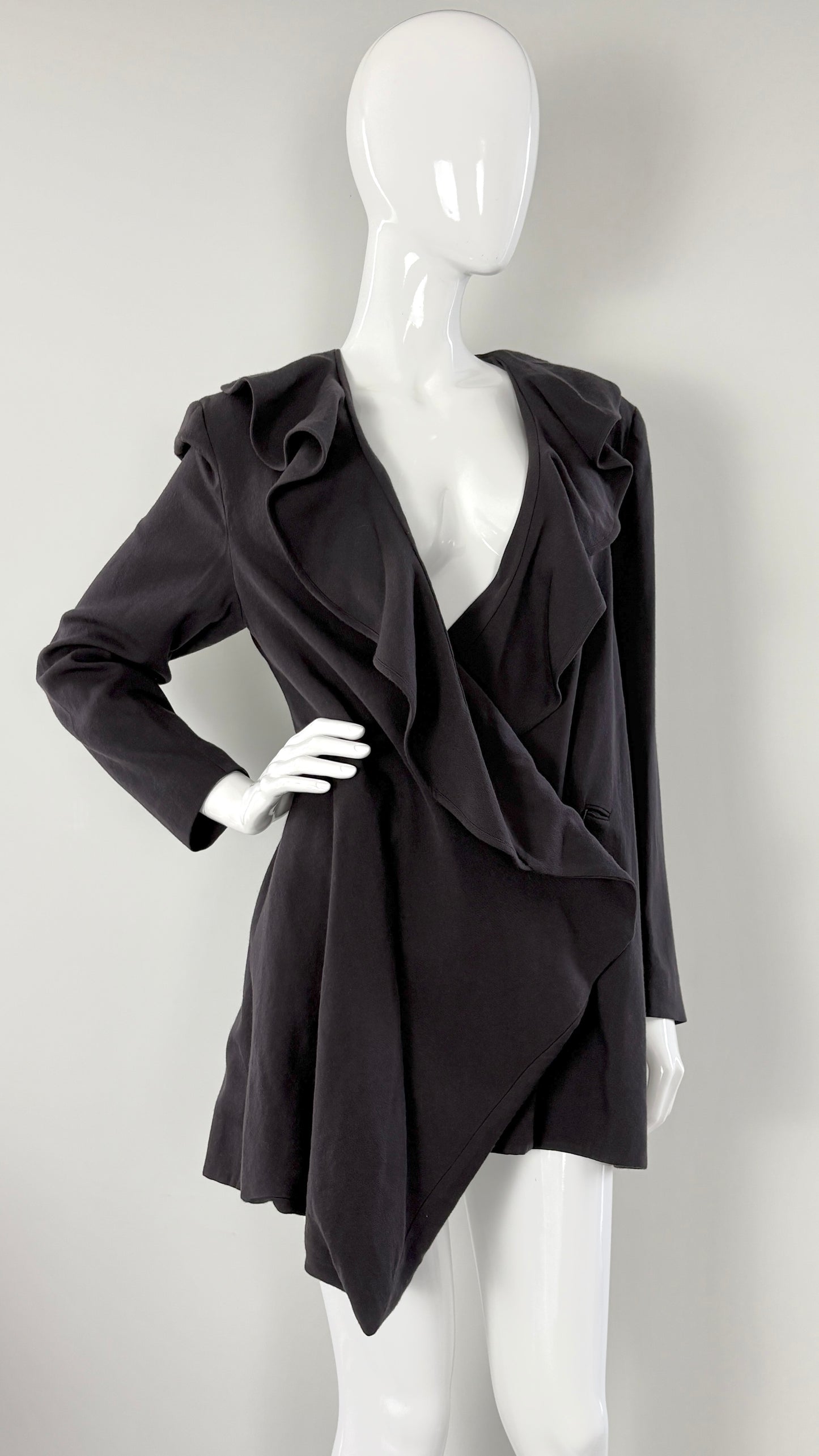 John Galliano A/W 1988 ‘hairclips’ collection asymmetric fringe jacket
