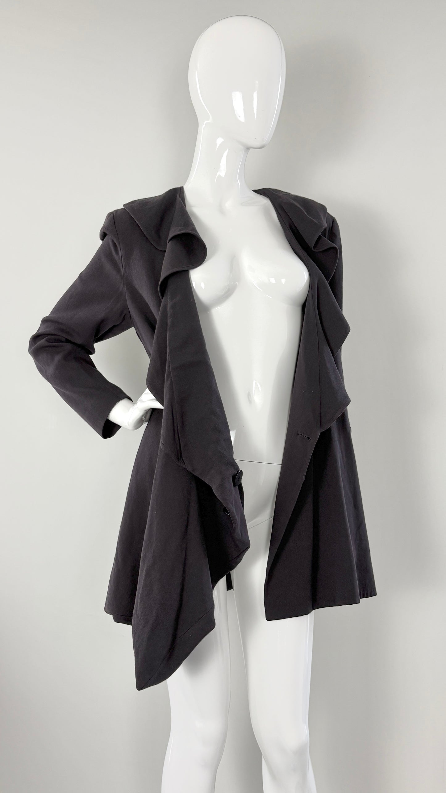 John Galliano A/W 1988 ‘hairclips’ collection asymmetric fringe jacket