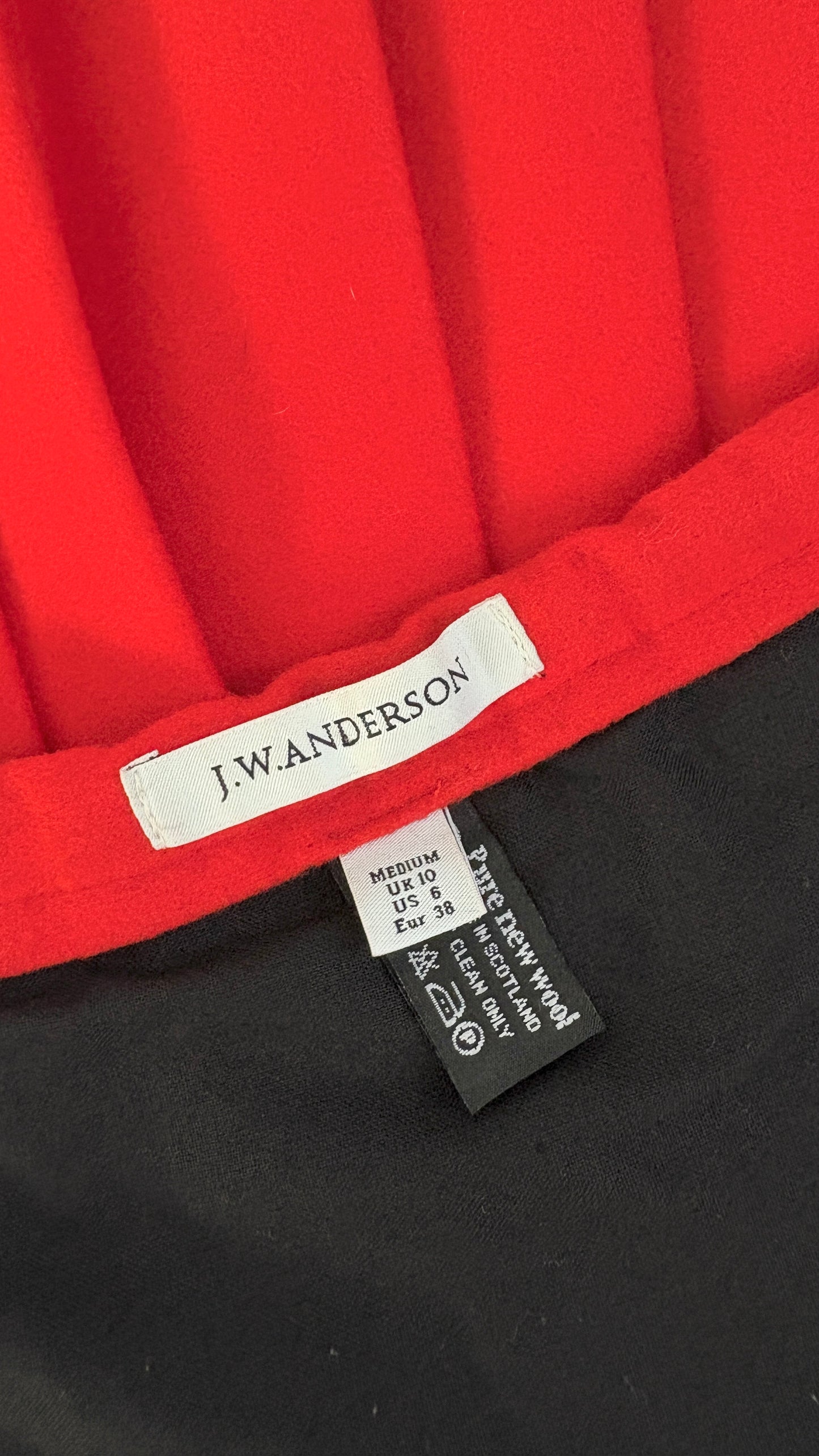JW Anderson Scottish wool mini kilt