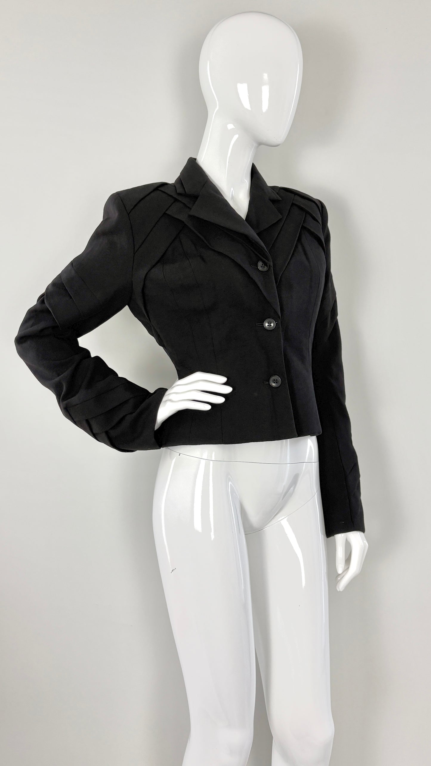 John Galliano chevron pleated jacket