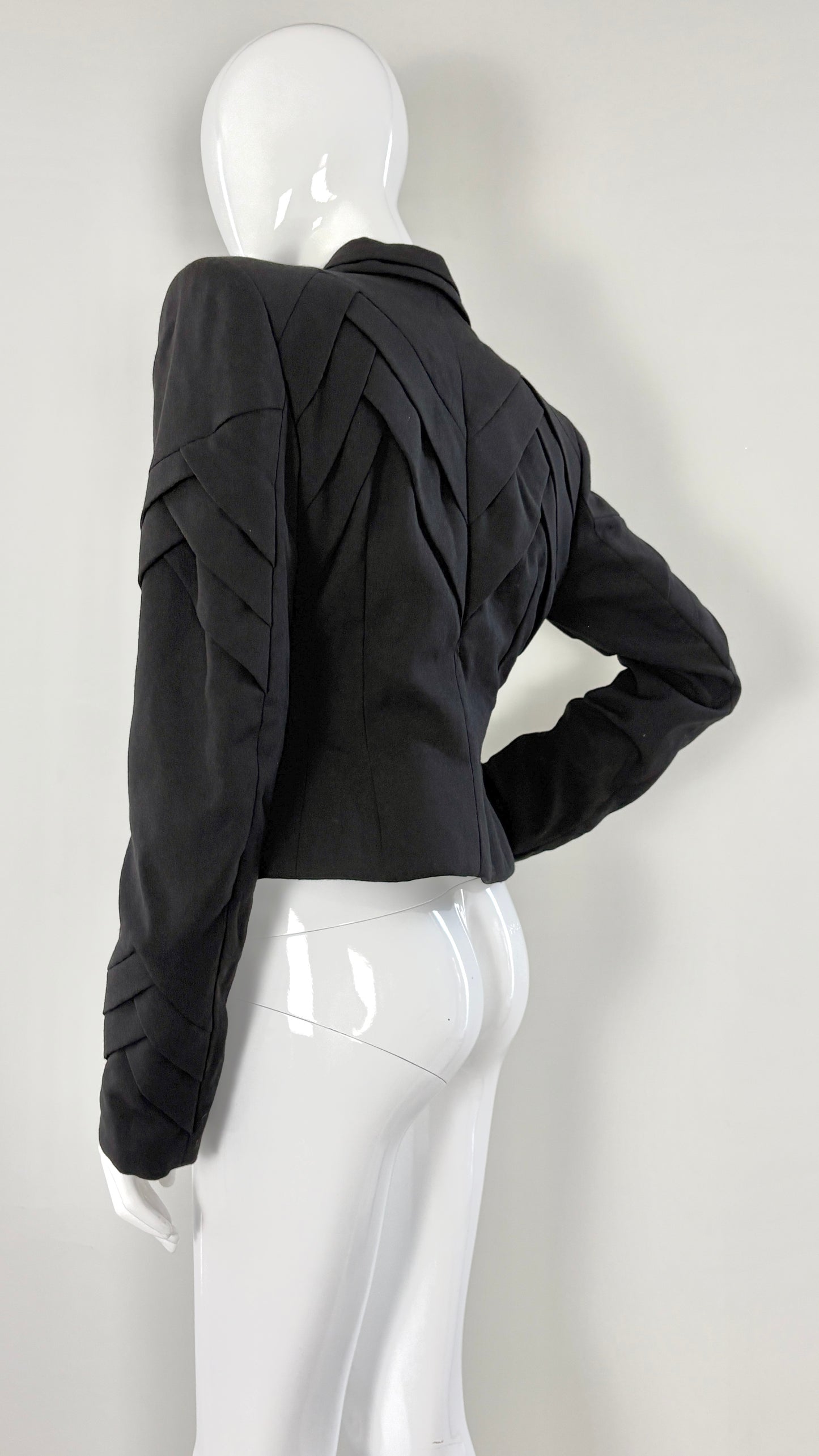 John Galliano chevron pleated jacket