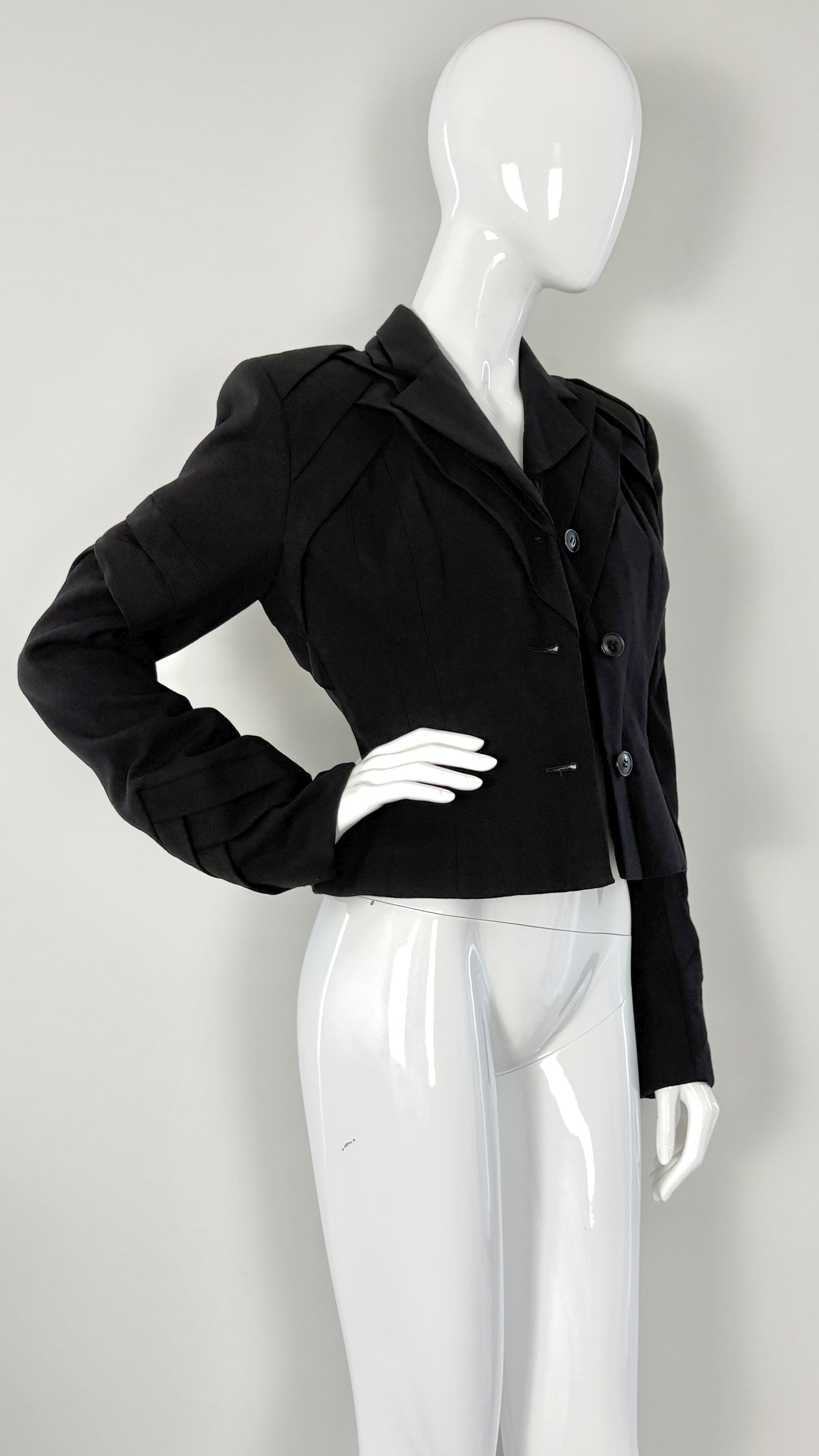 John Galliano chevron pleated jacket