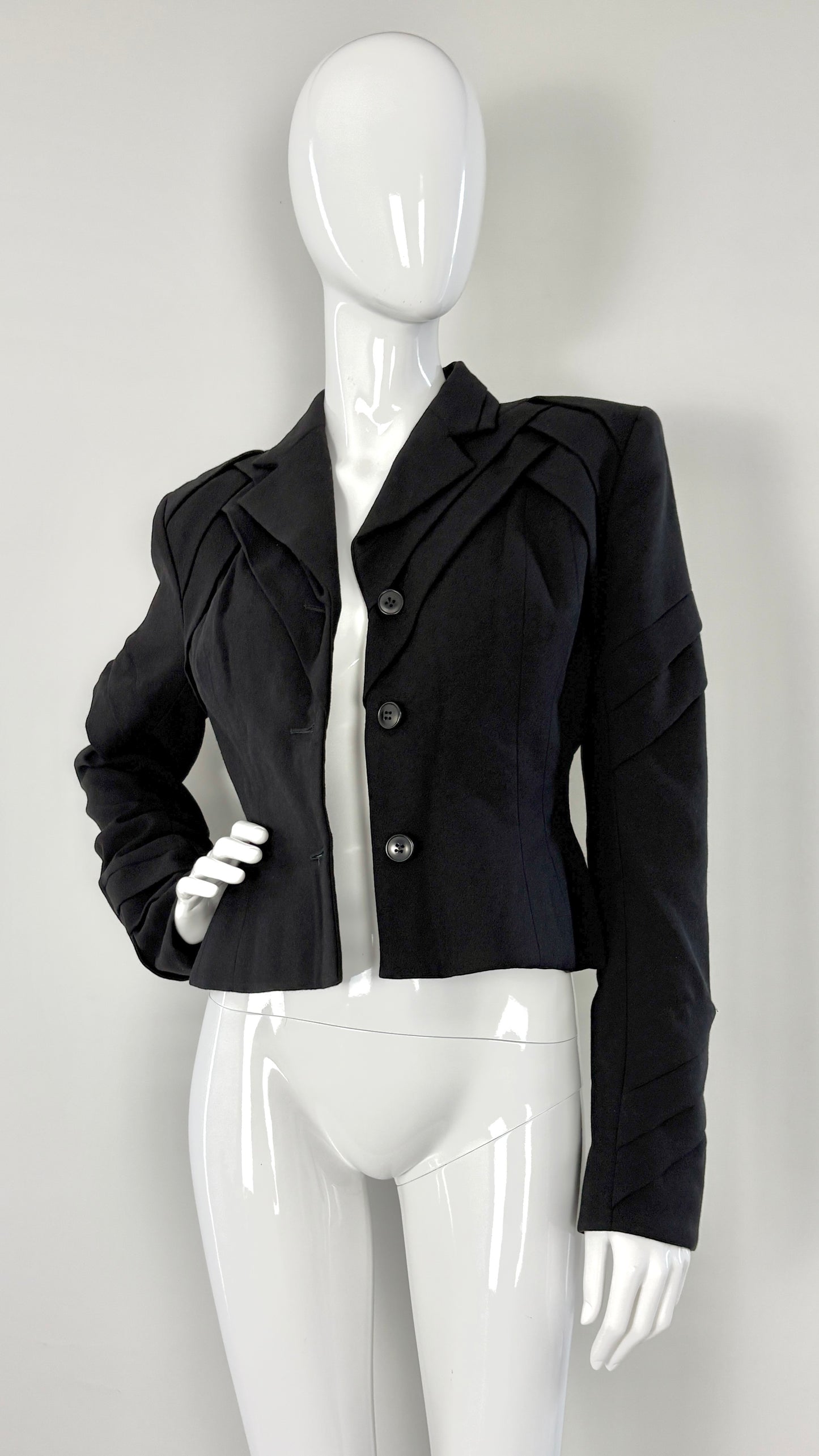 John Galliano chevron pleated jacket