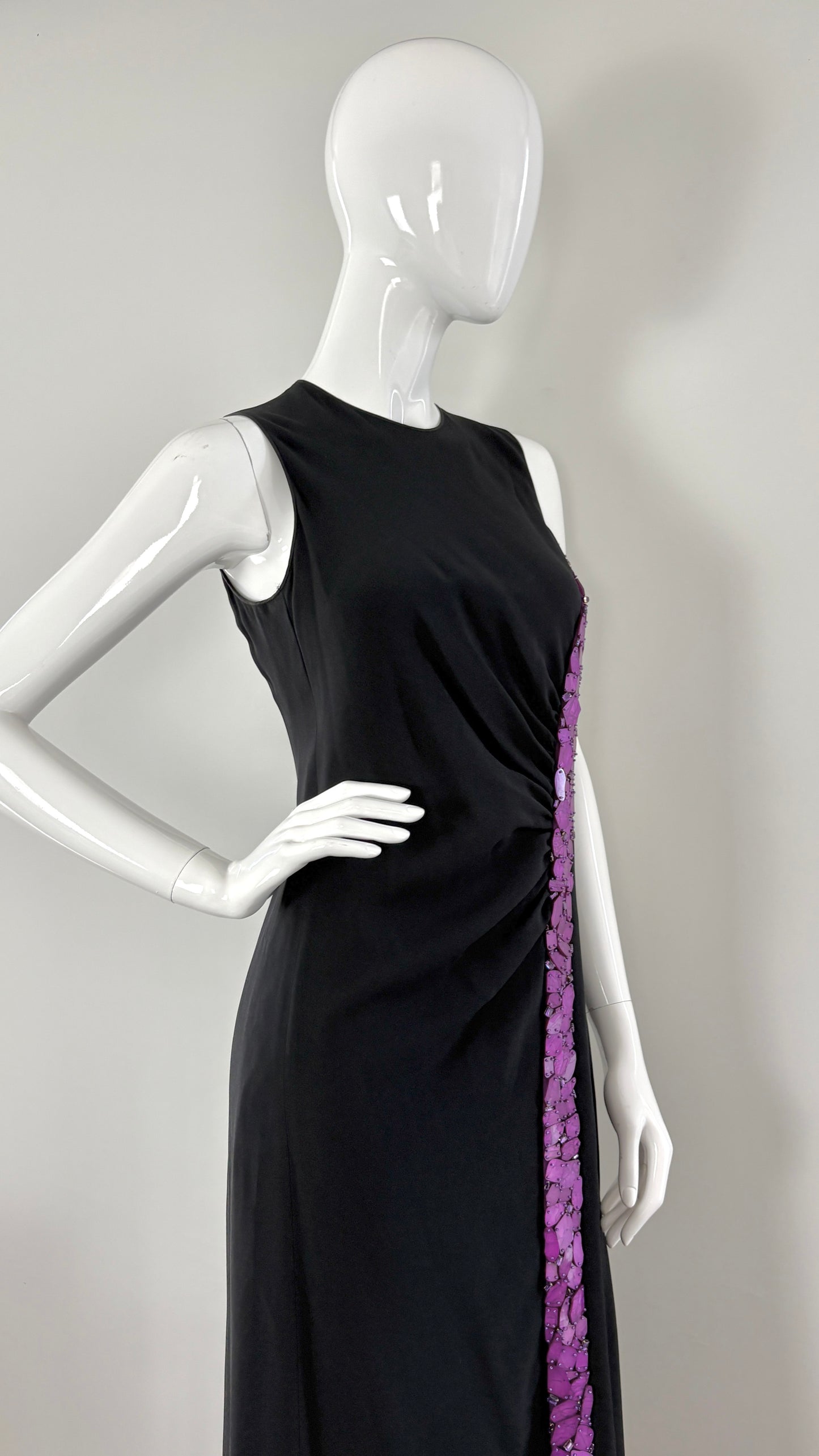 John Galliano by Bill Gaytten A/W 2015-2016 embroidered crepe evening dress
