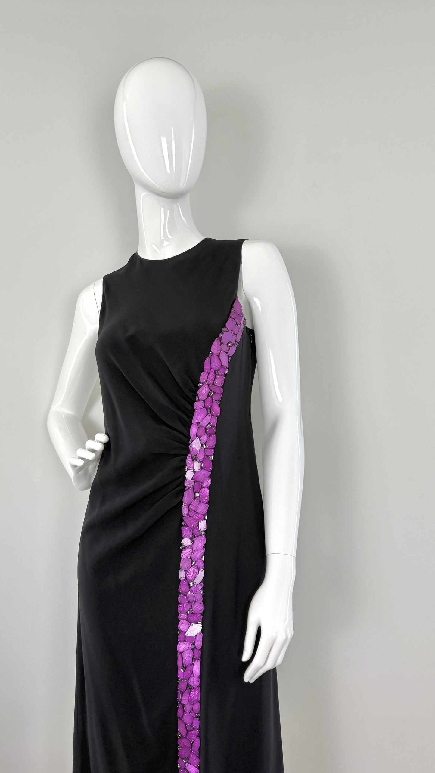 John Galliano by Bill Gaytten A/W 2015-2016 embroidered crepe evening dress