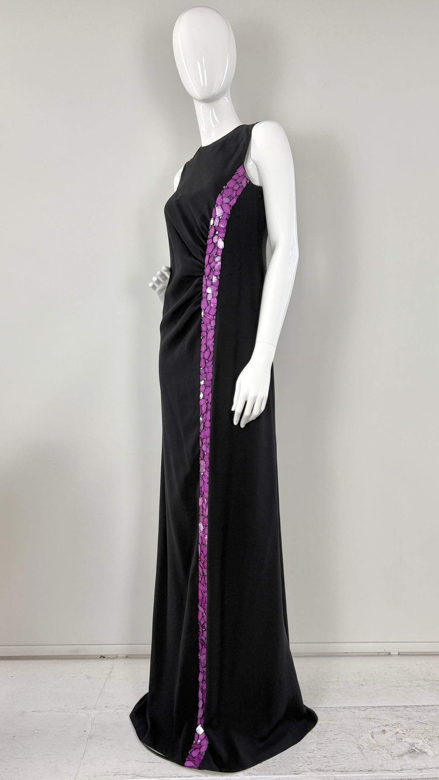 John Galliano by Bill Gaytten A/W 2015-2016 embroidered crepe evening dress