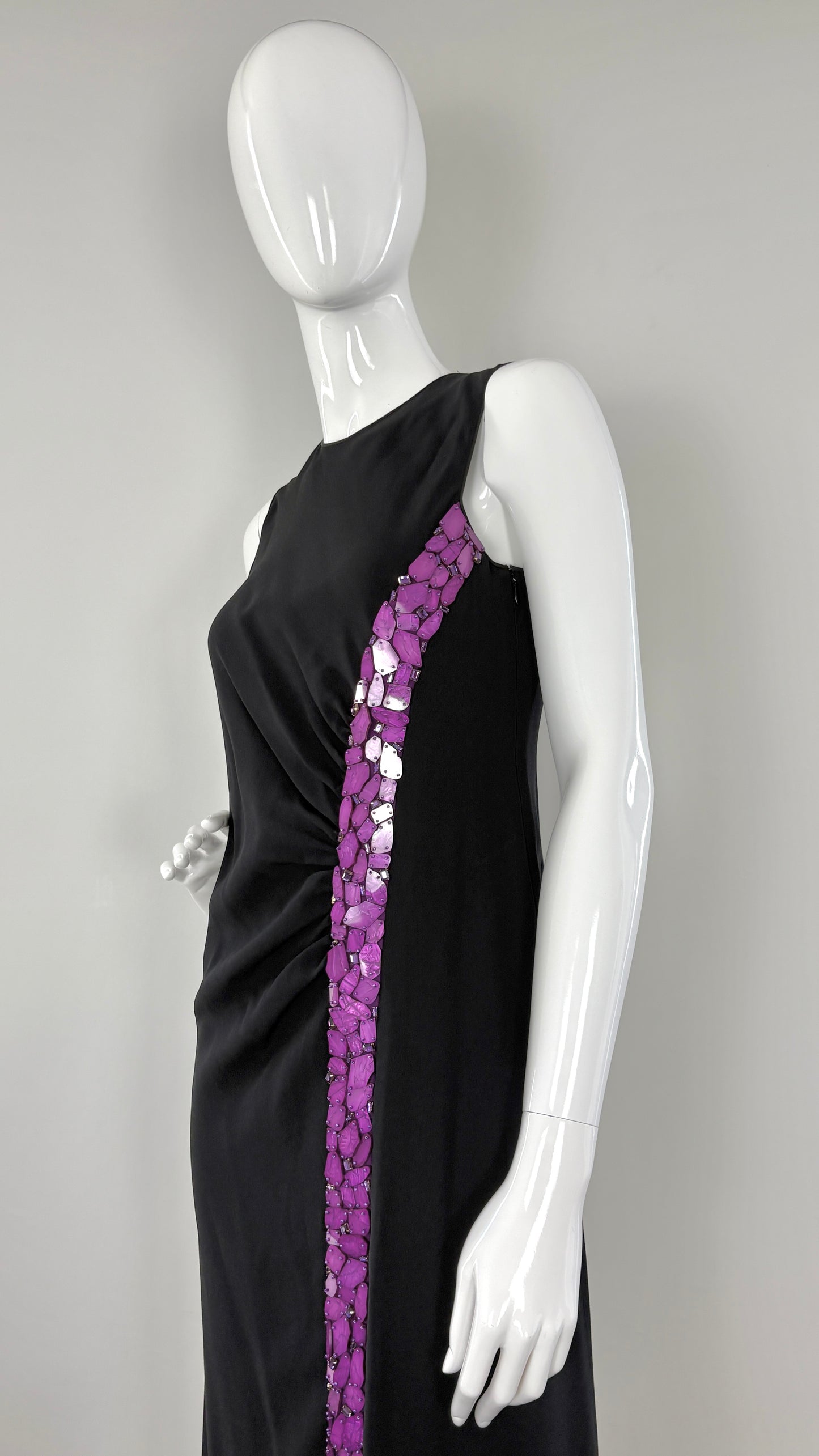 John Galliano by Bill Gaytten A/W 2015-2016 embroidered crepe evening dress