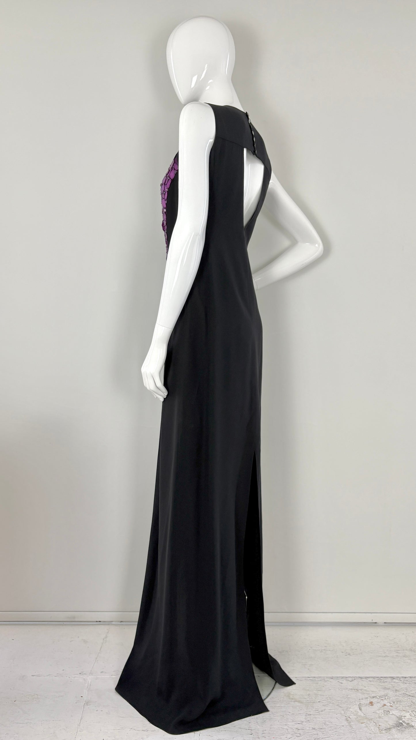 John Galliano by Bill Gaytten A/W 2015-2016 embroidered crepe evening dress