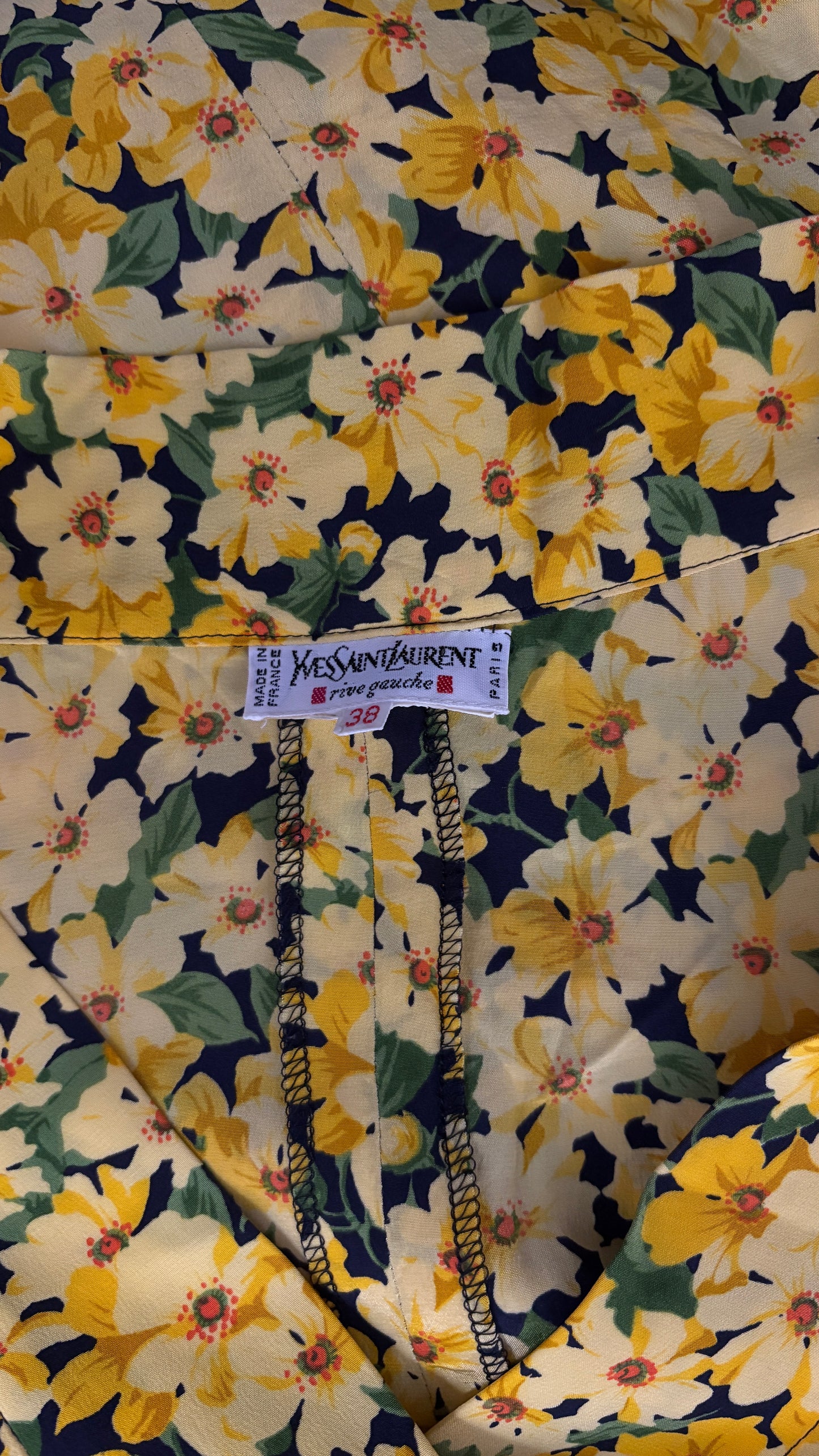 Yves Saint Laurent yellow floral dress