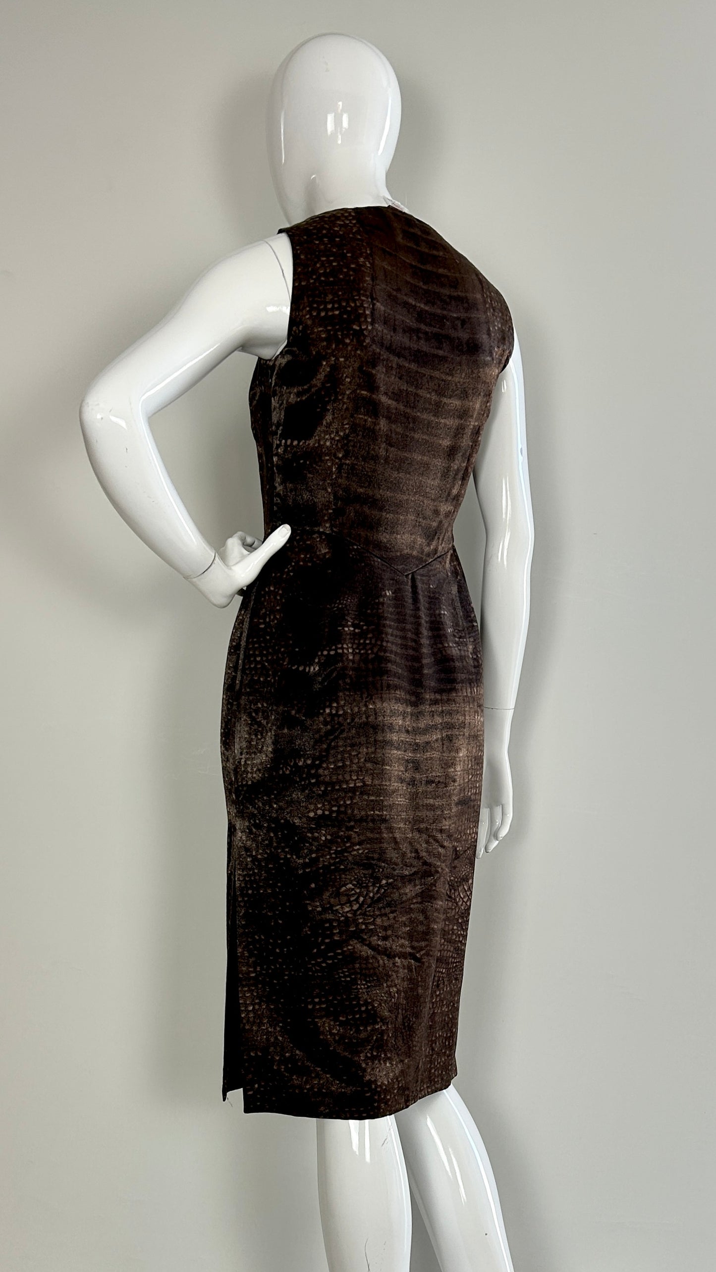 John Galliano snakeskin print dress