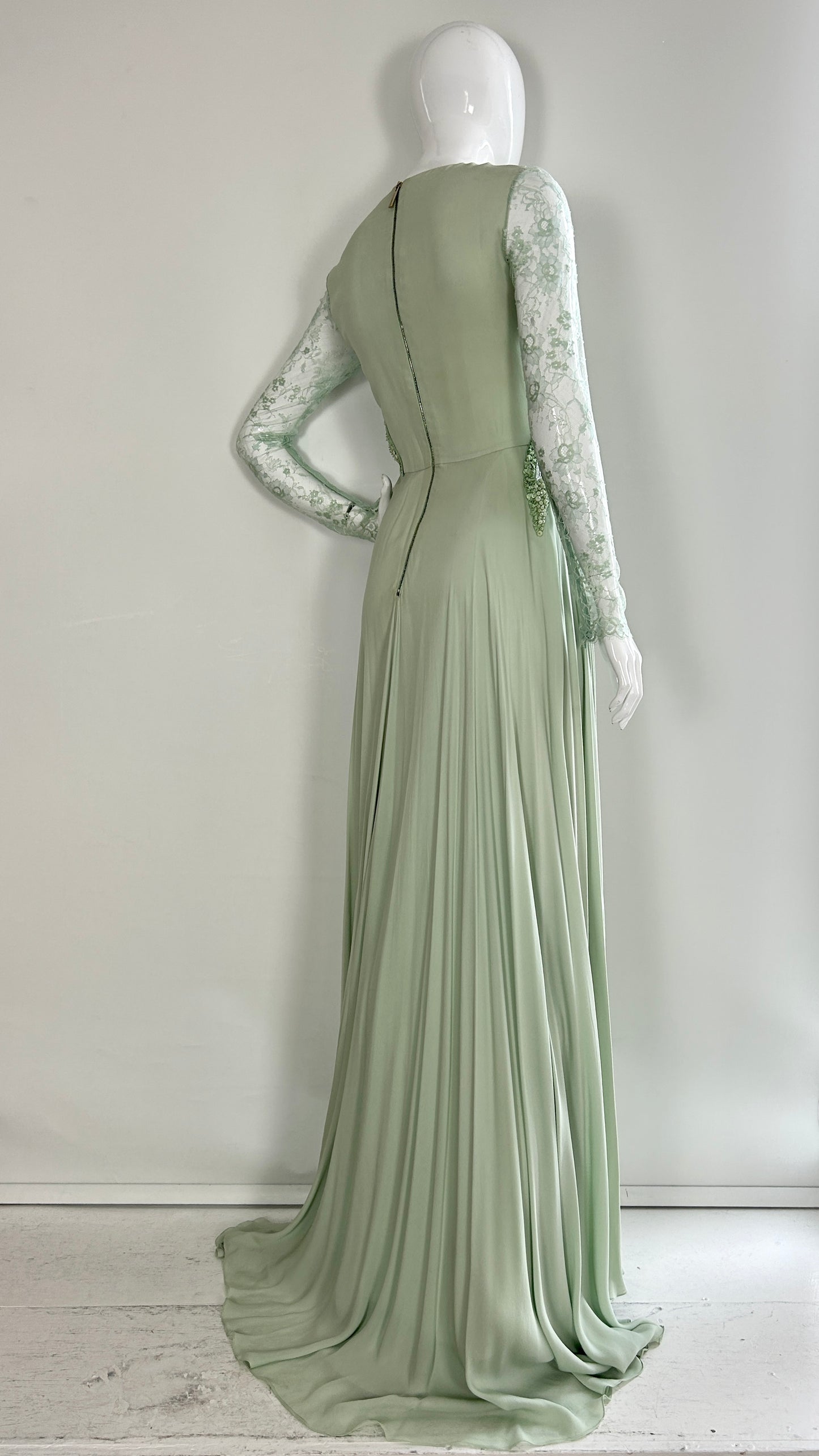 Elie Saab mint green beaded gown