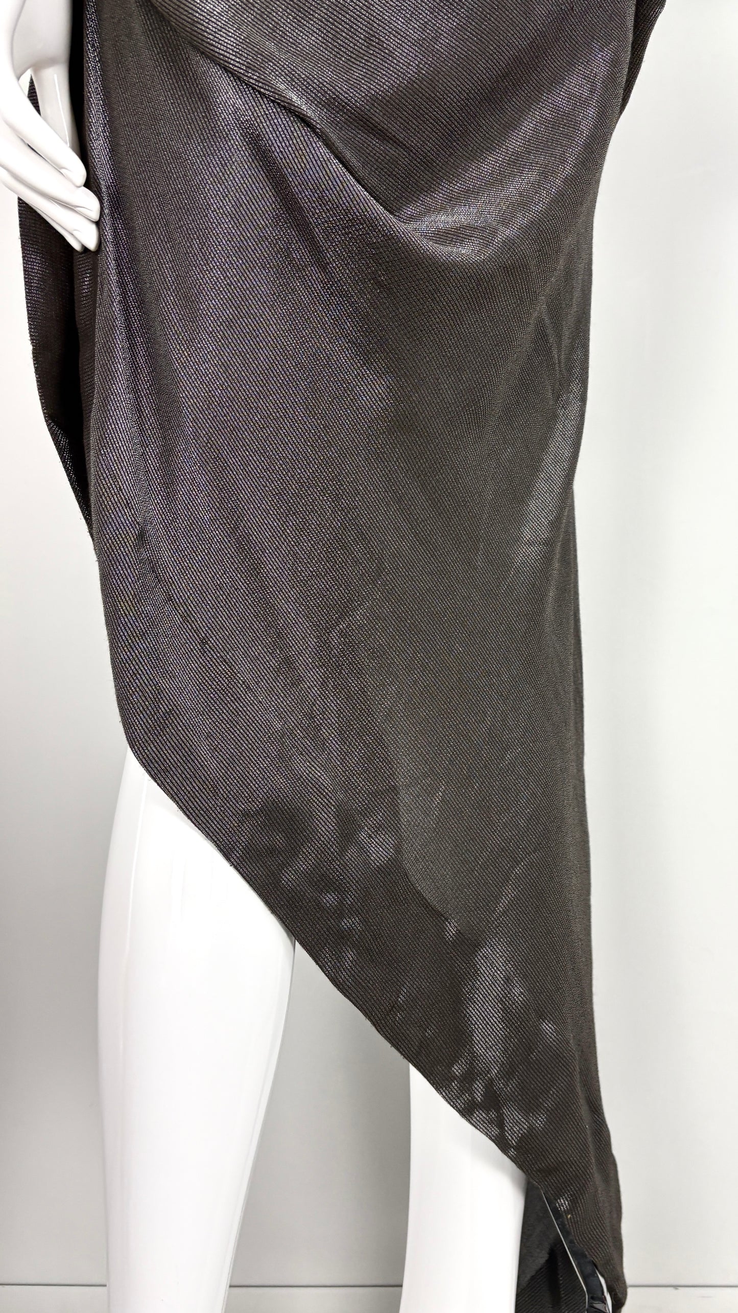 Vivienne Westwood silver lurex draped dress