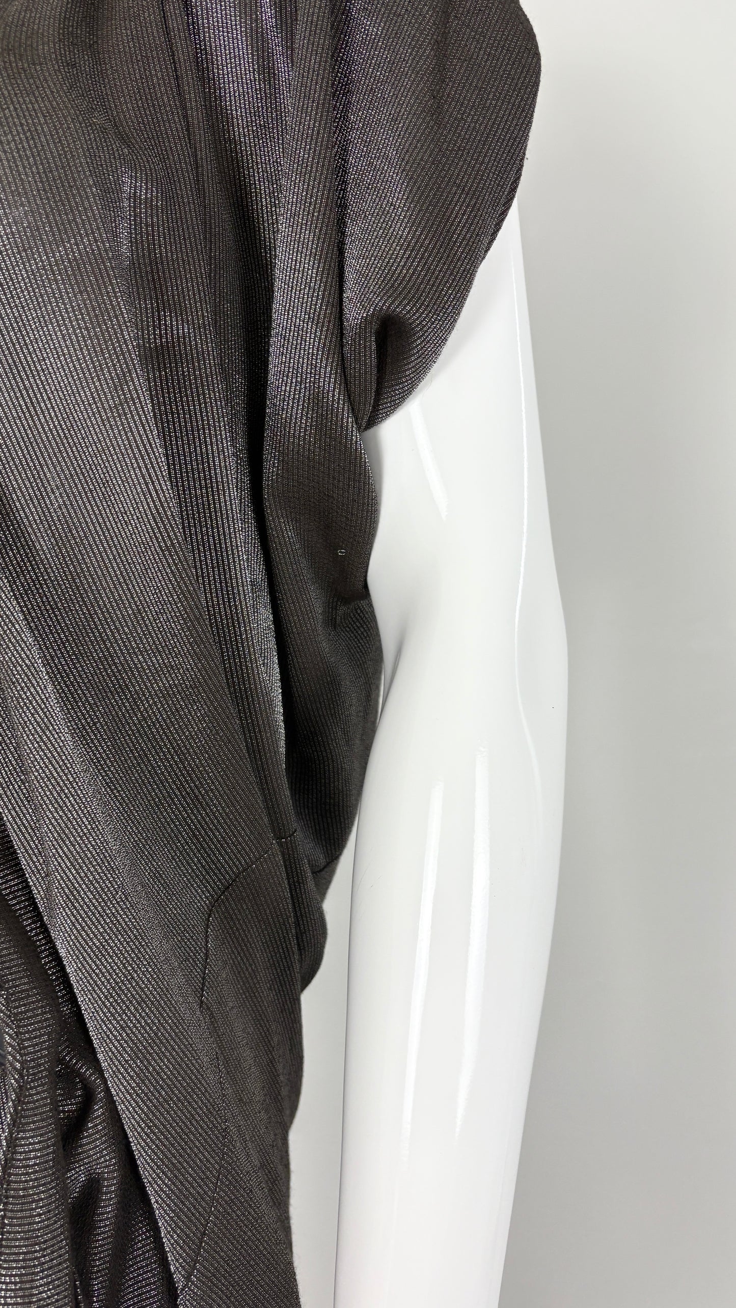 Vivienne Westwood silver lurex draped dress
