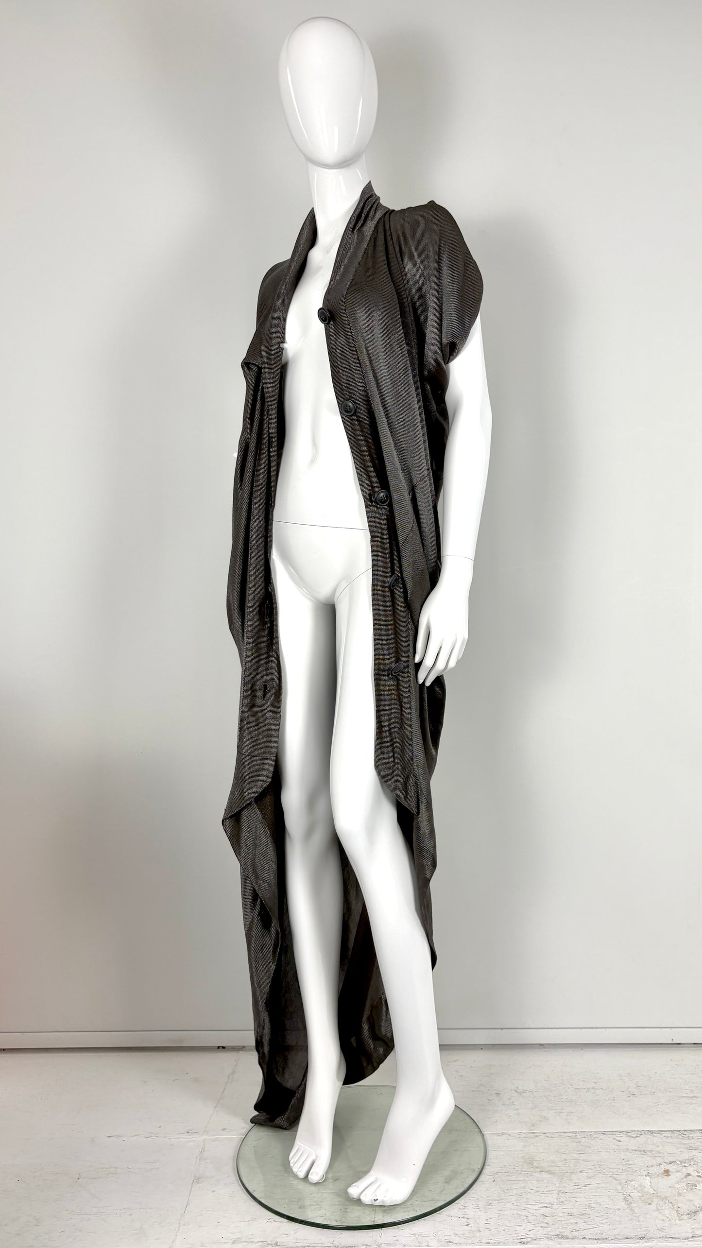 Vivienne Westwood silver lurex draped dress