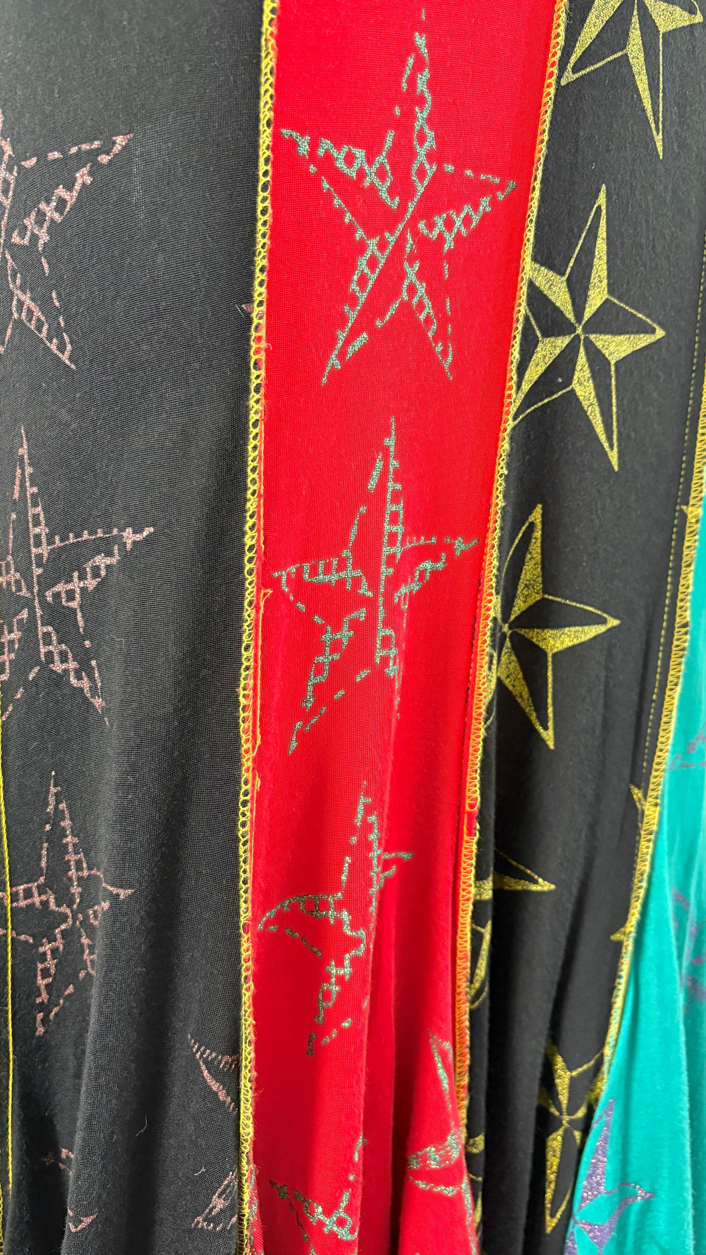 Bodymap star print flared jersey skirt