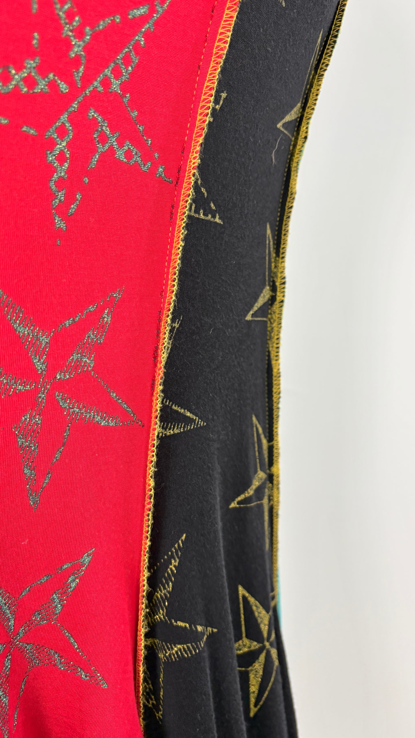 Bodymap star print flared jersey skirt