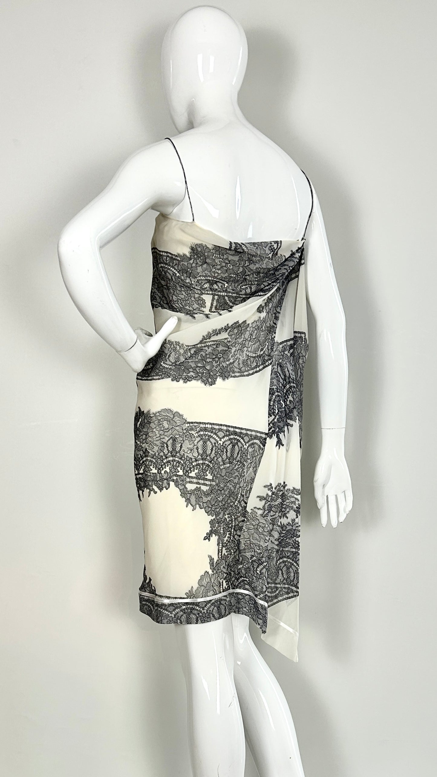 John Galliano pre-collection 2002 lace print dress