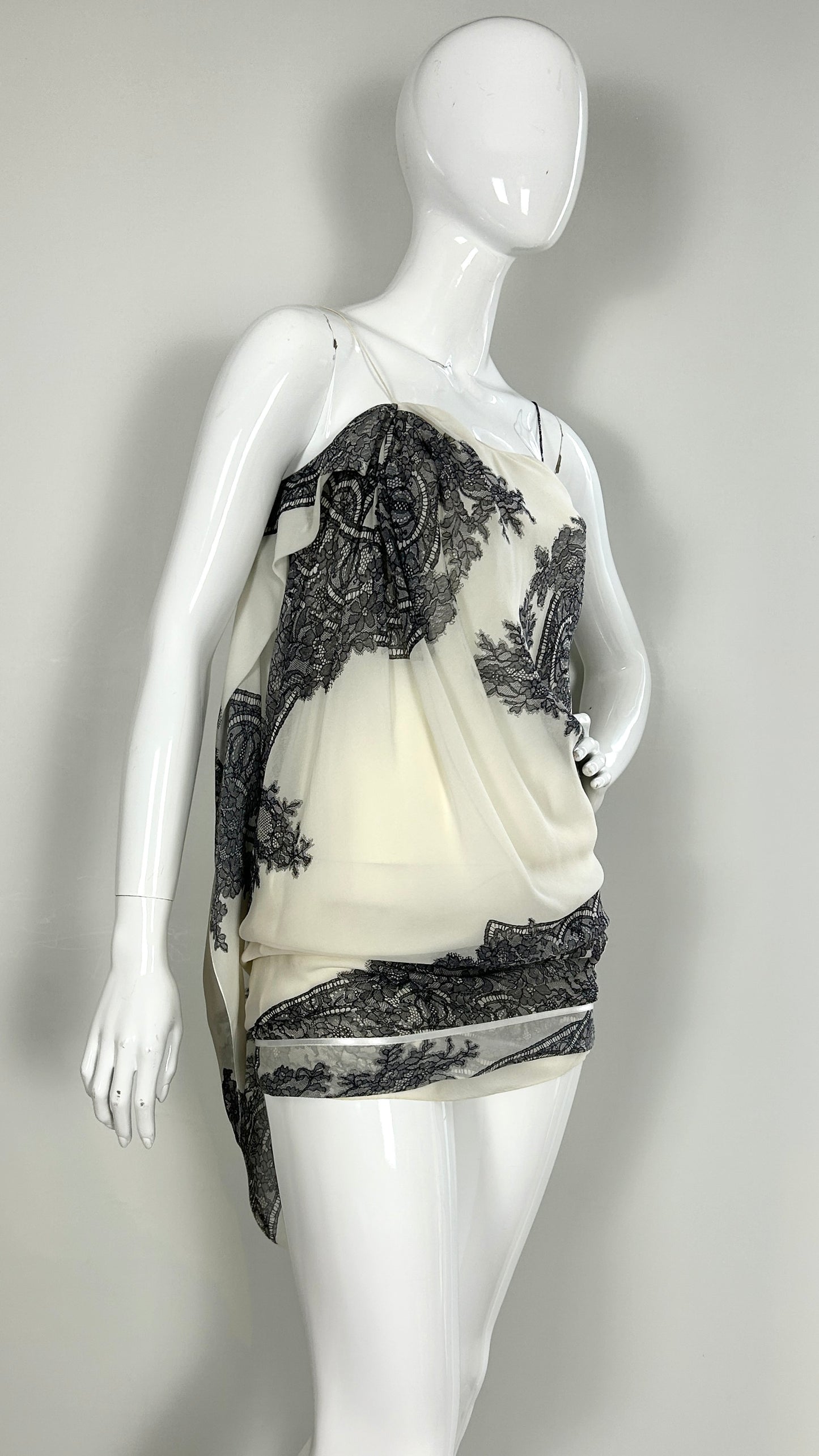 John Galliano pre-collection 2002 lace print dress