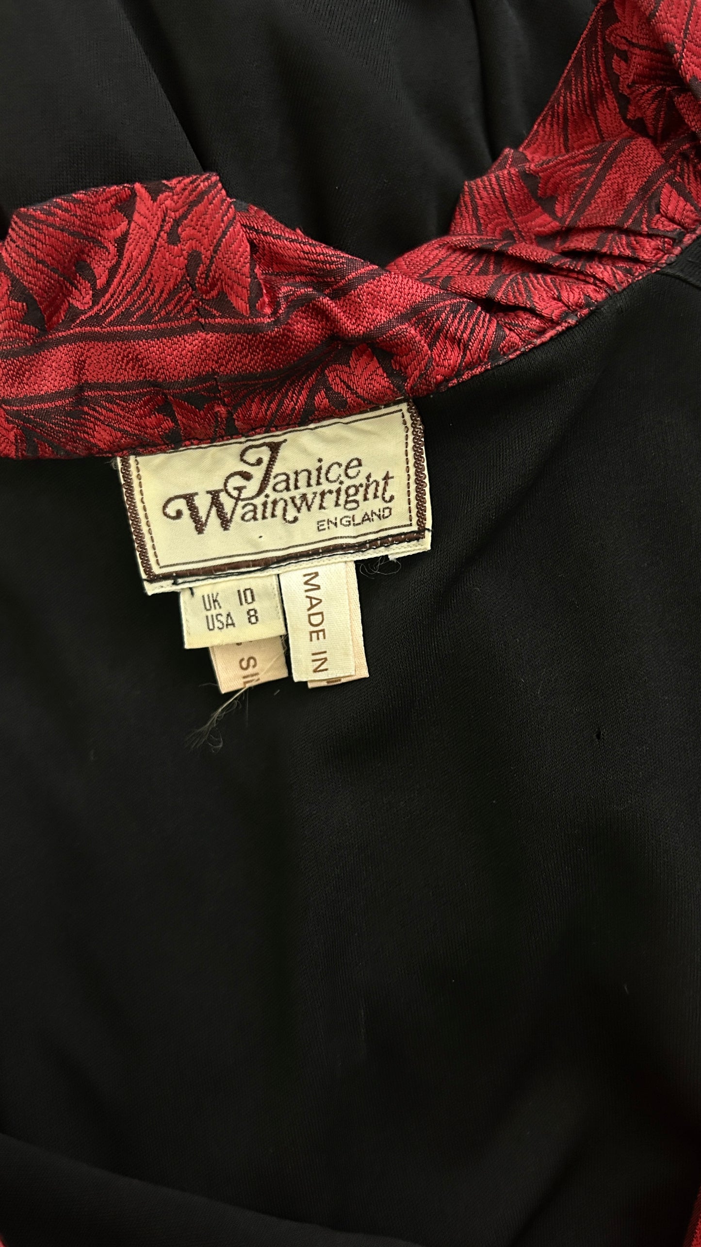 Janice Wainwright drawstring contrast trim dress