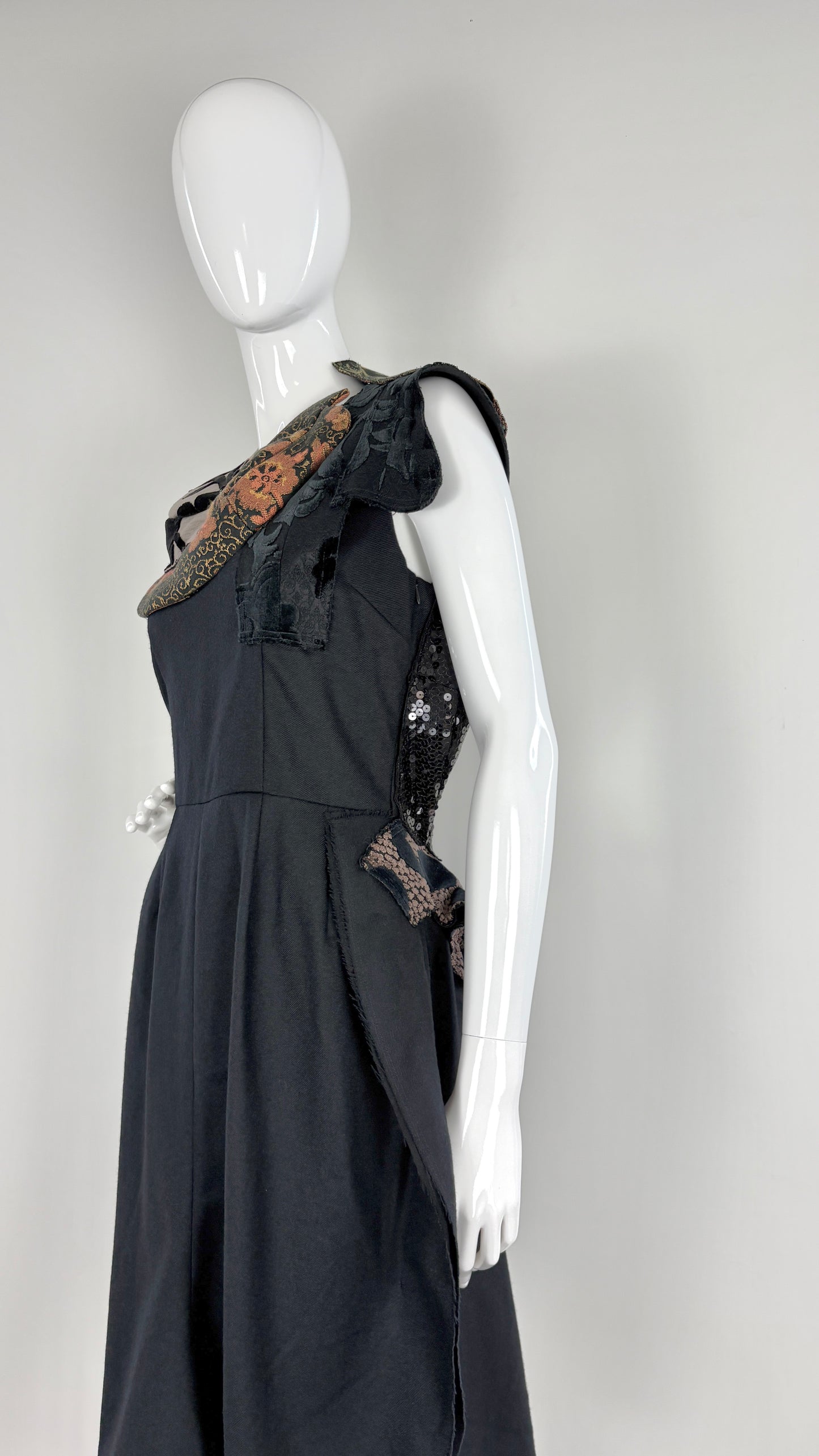 Comme des Garcons S/S 2010 structural wool dress with 3D puzzle piece back