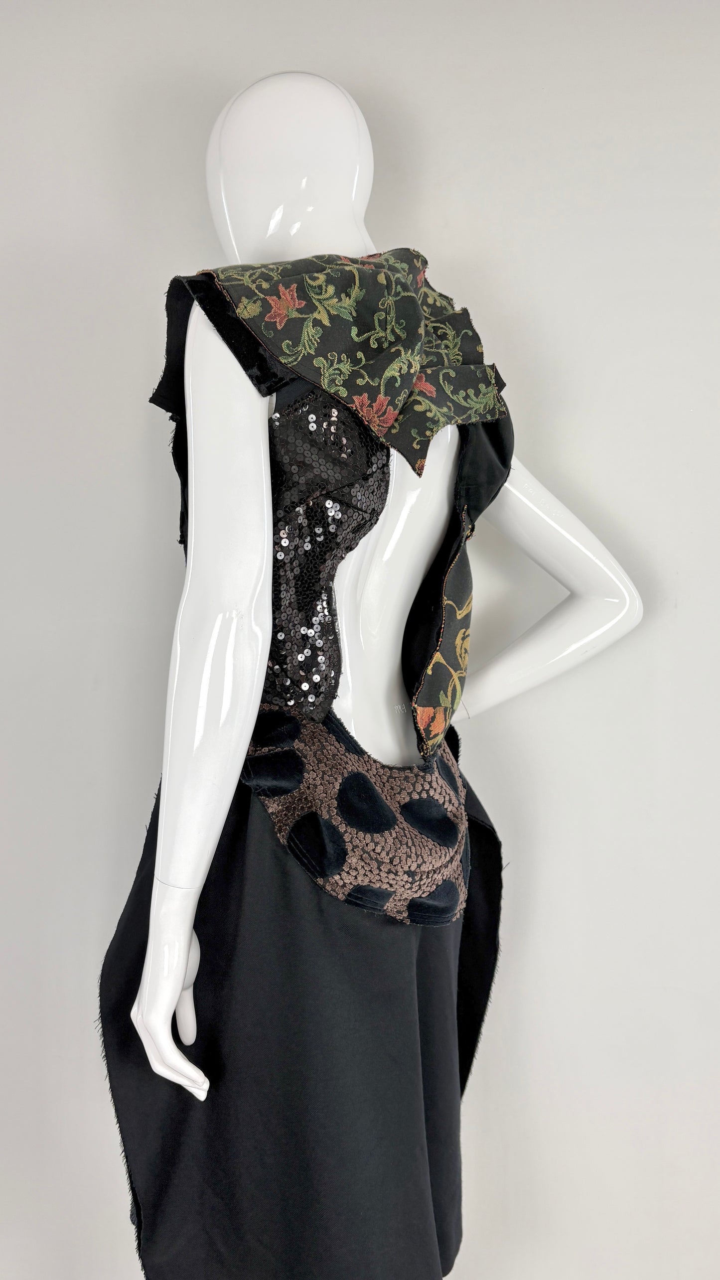 Comme des Garcons S/S 2010 structural wool dress with 3D puzzle piece back