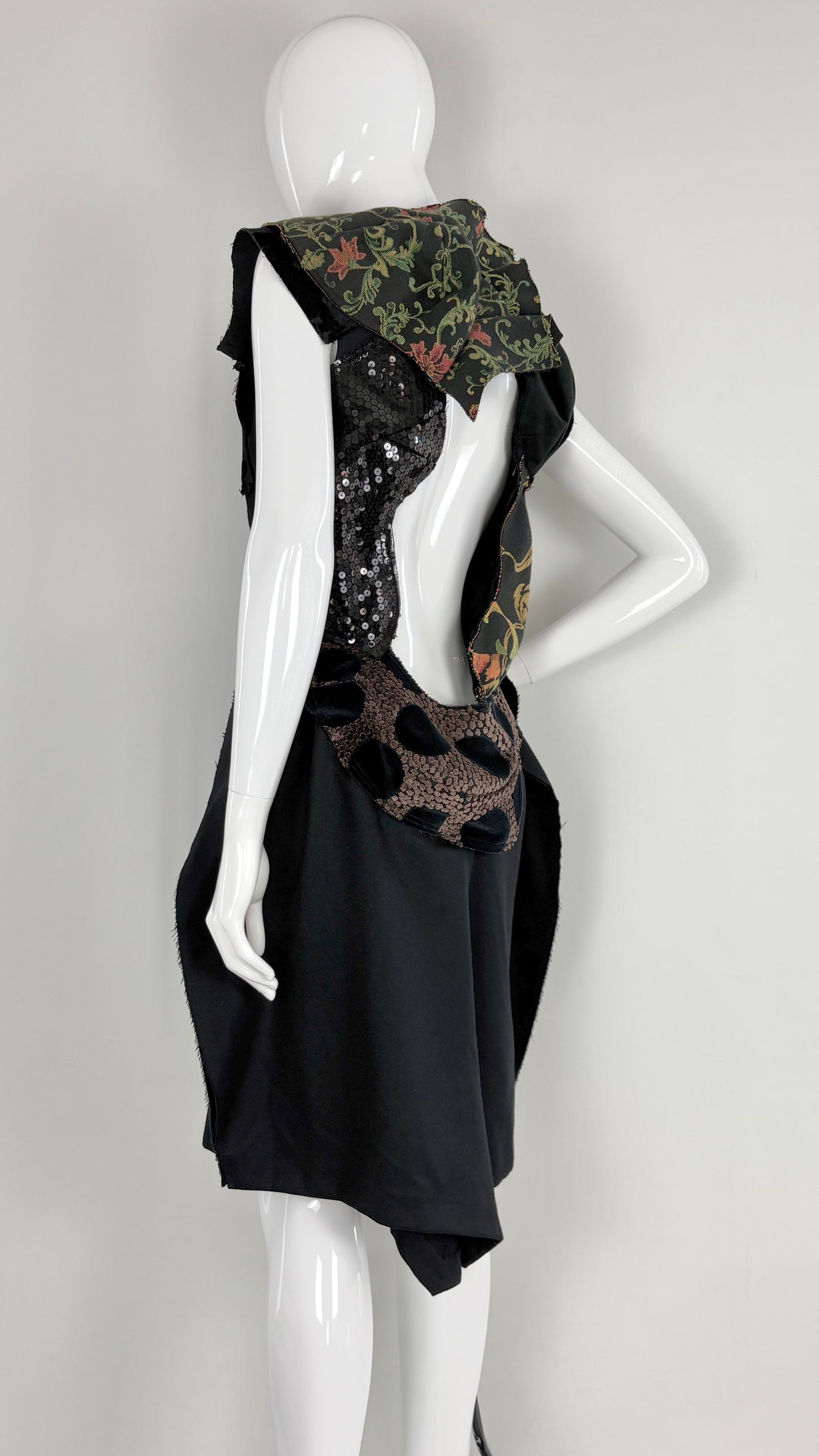 Comme des Garcons S/S 2010 structural wool dress with 3D puzzle piece back
