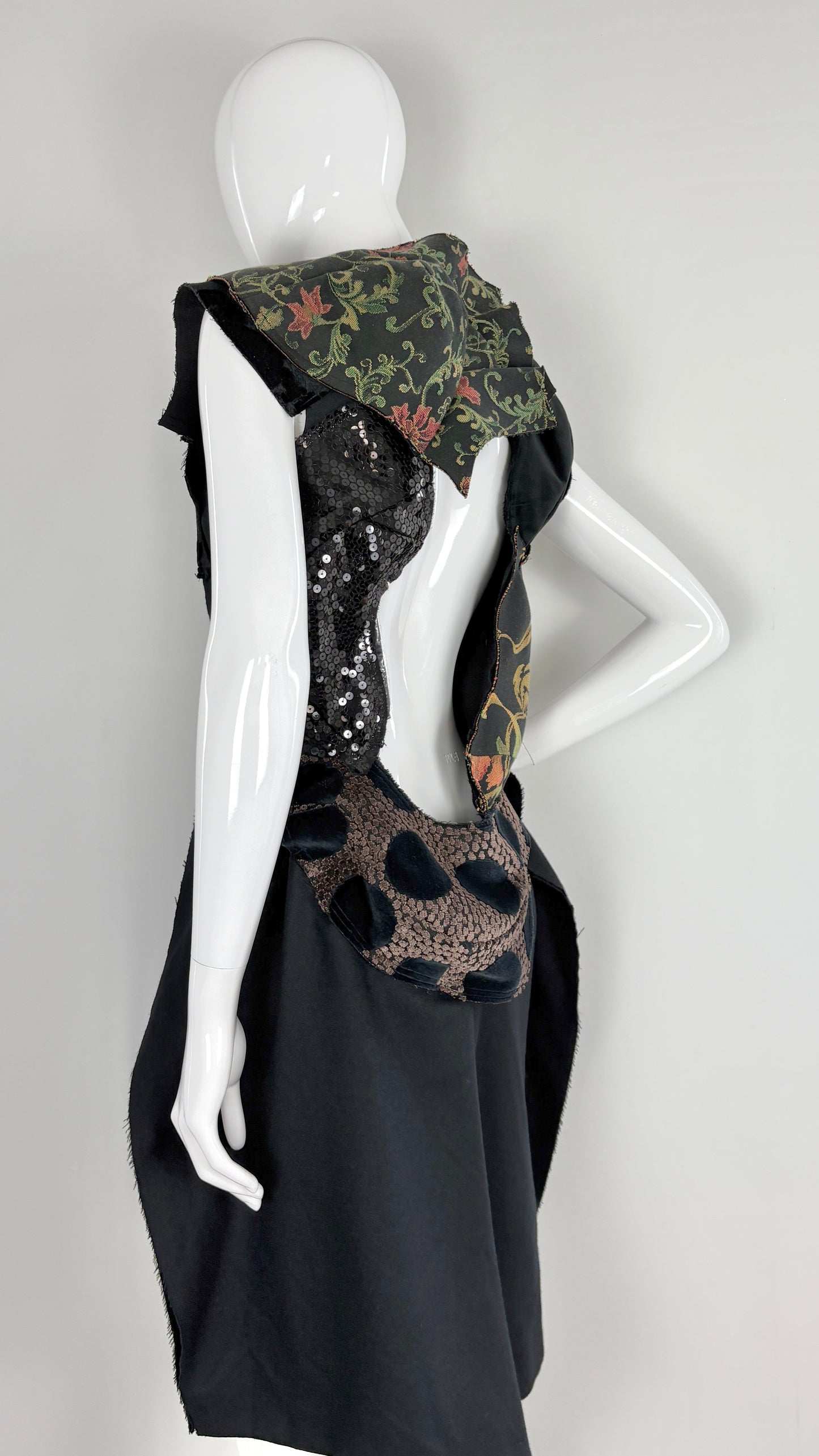 Comme des Garcons S/S 2010 structural wool dress with 3D puzzle piece back