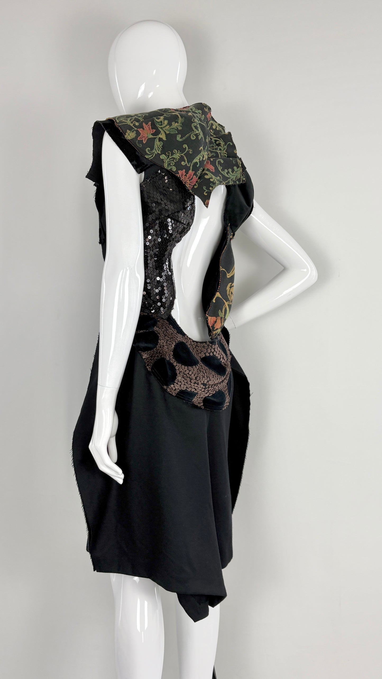 Comme des Garcons S/S 2010 structural wool dress with 3D puzzle piece back
