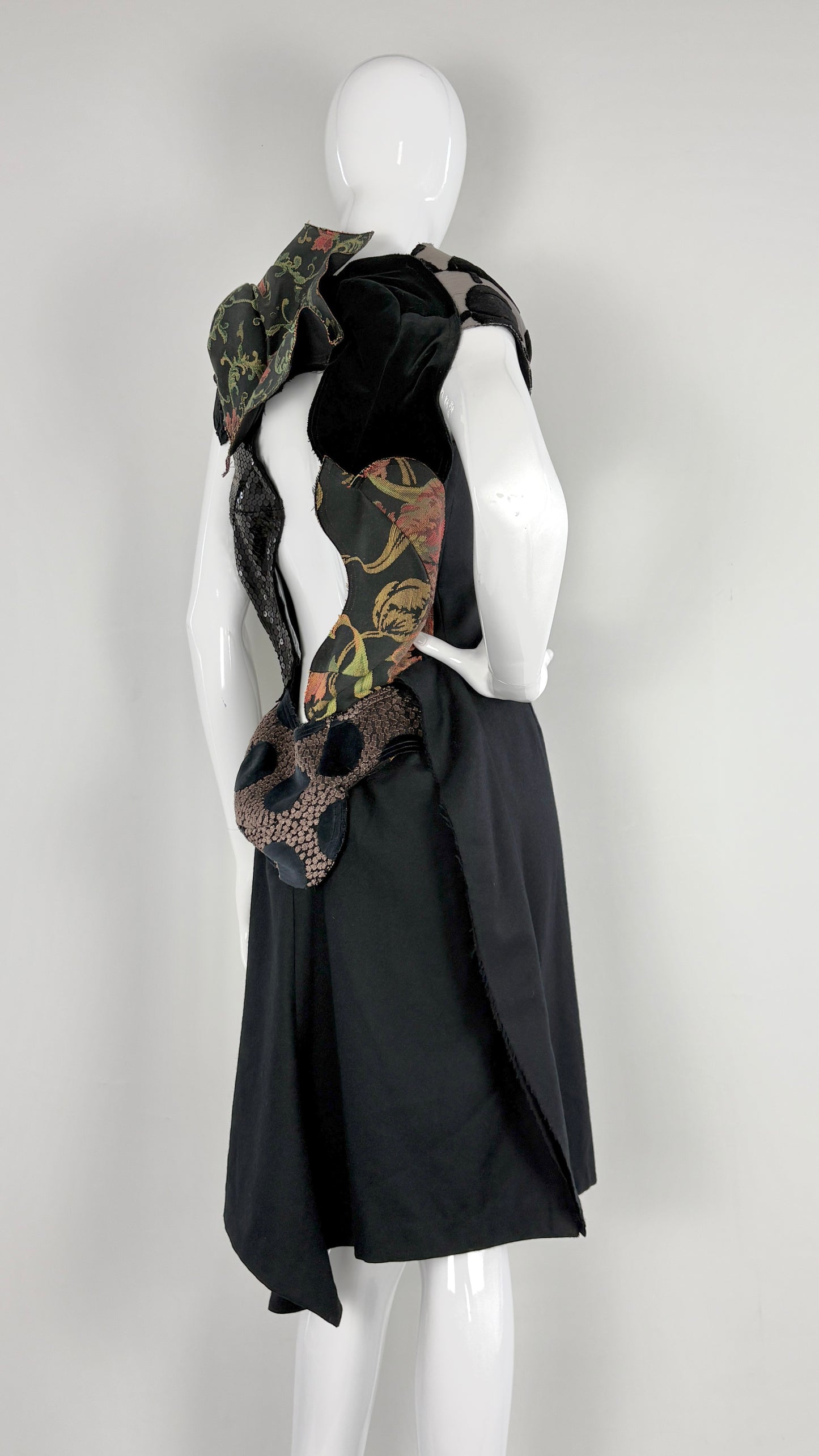 Comme des Garcons S/S 2010 structural wool dress with 3D puzzle piece back