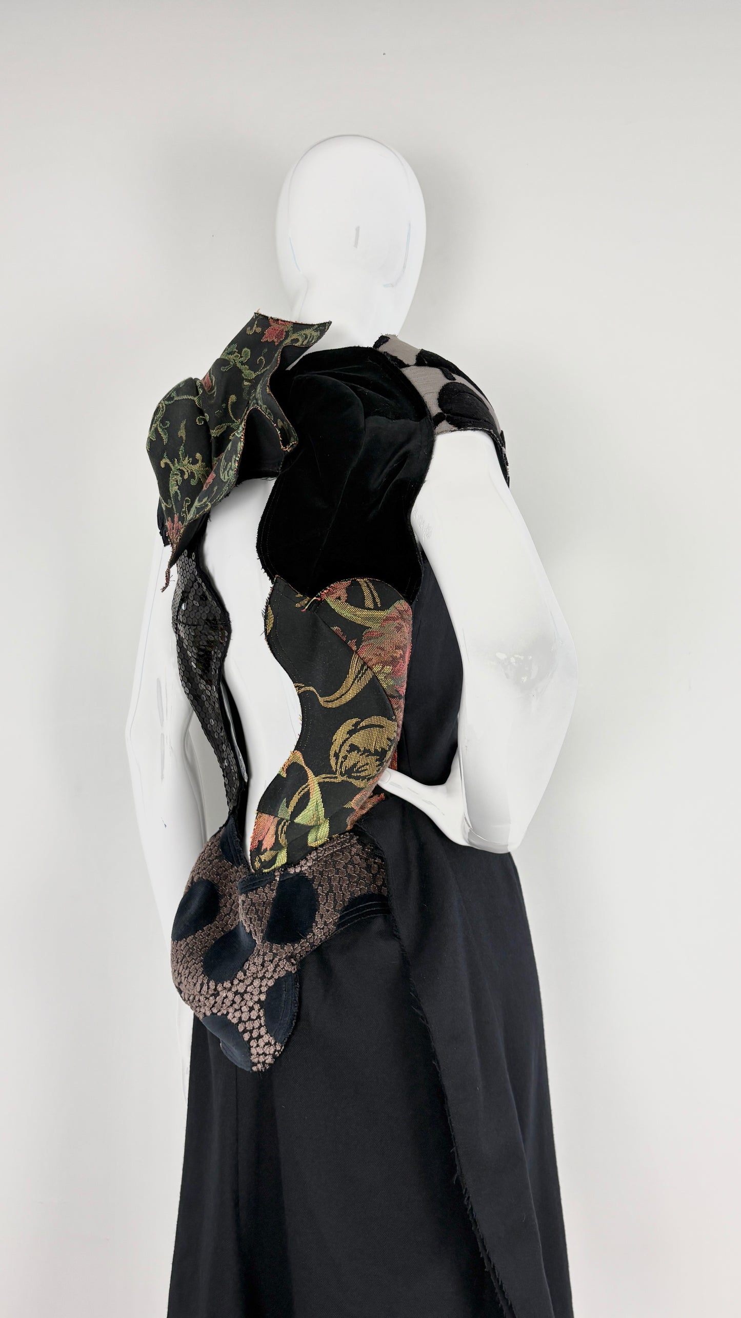 Comme des Garcons S/S 2010 structural wool dress with 3D puzzle piece back
