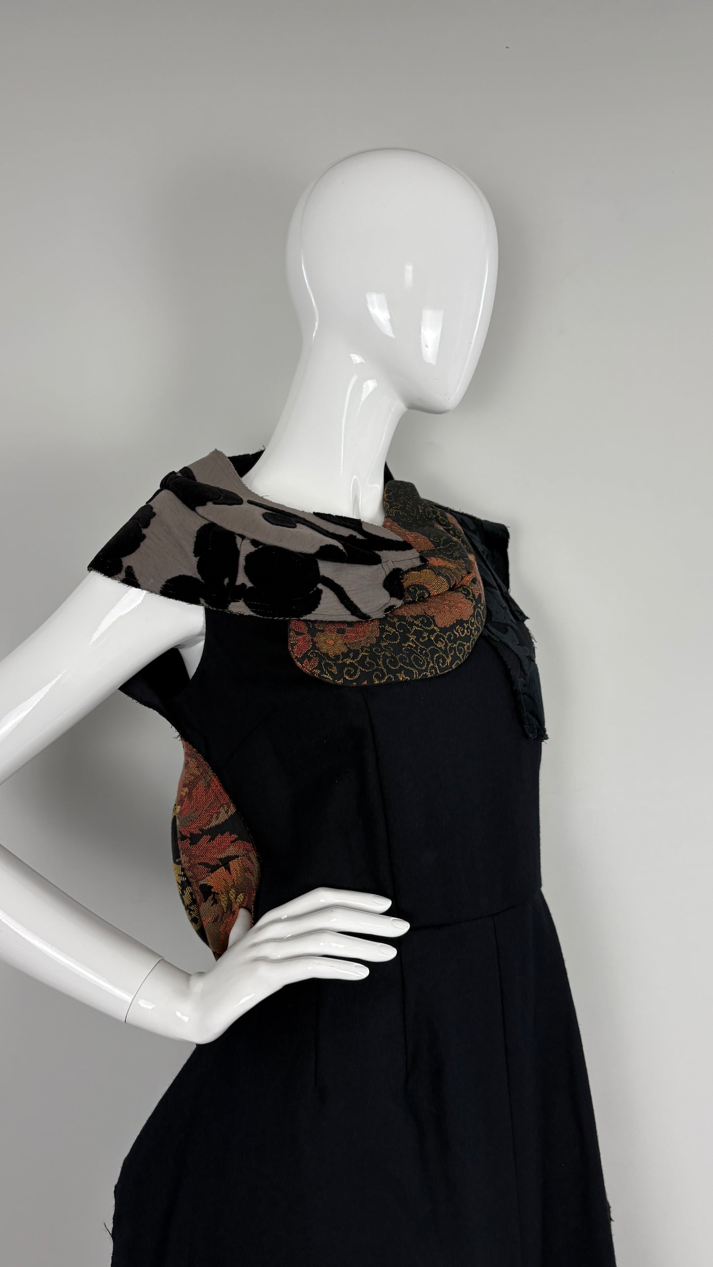 Comme des Garcons S/S 2010 structural wool dress with 3D puzzle piece back