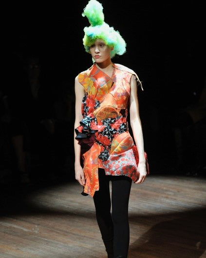 Comme des Garcons S/S 2010 structural wool dress with 3D puzzle piece back