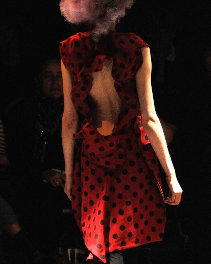 Comme des Garcons S/S 2010 structural wool dress with 3D puzzle piece back