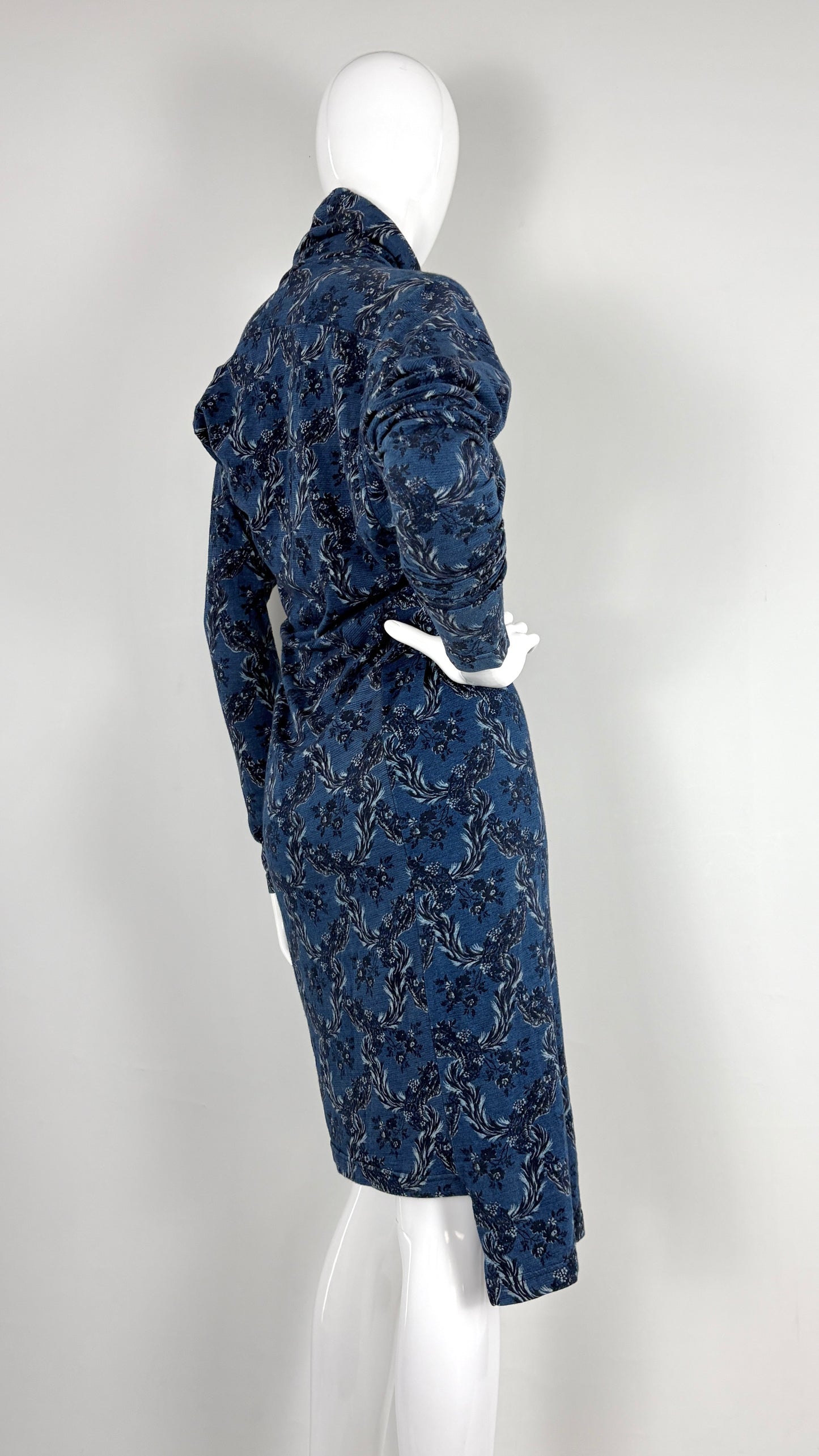 Vivienne Westwood A/W 1996 floral denim look jersey dress