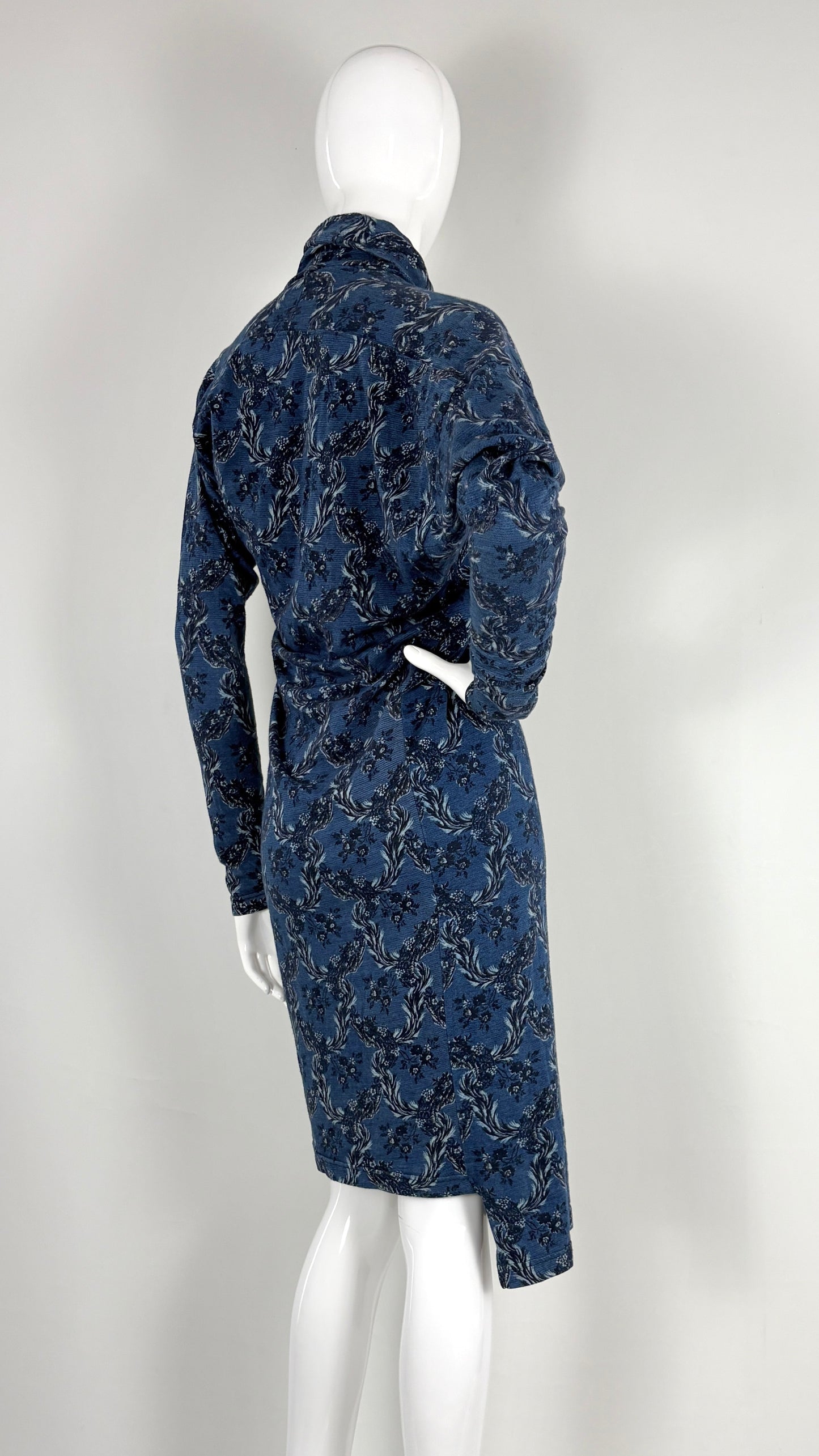 Vivienne Westwood A/W 1996 floral denim look jersey dress