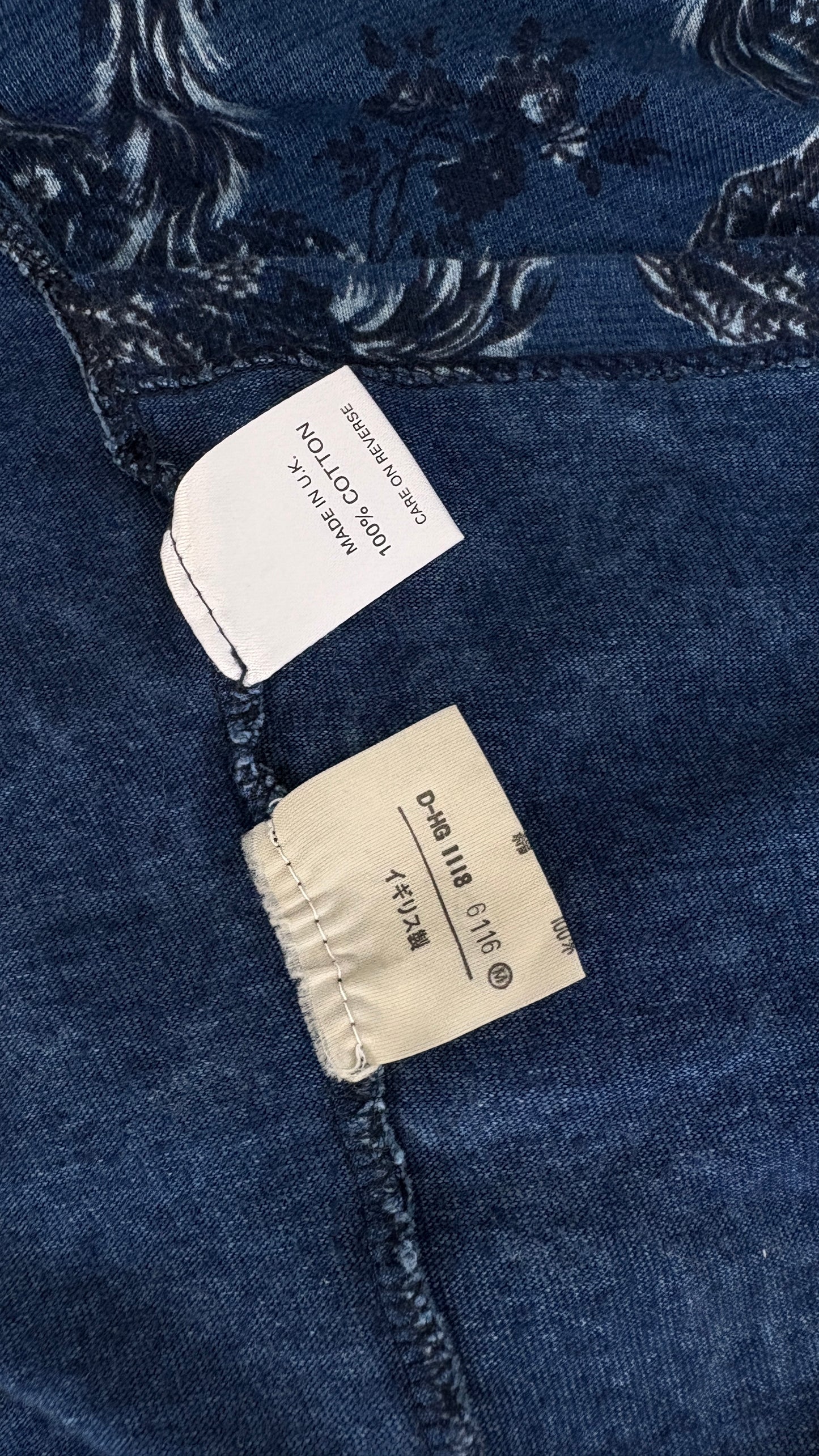 Vivienne Westwood A/W 1996 floral denim look jersey dress