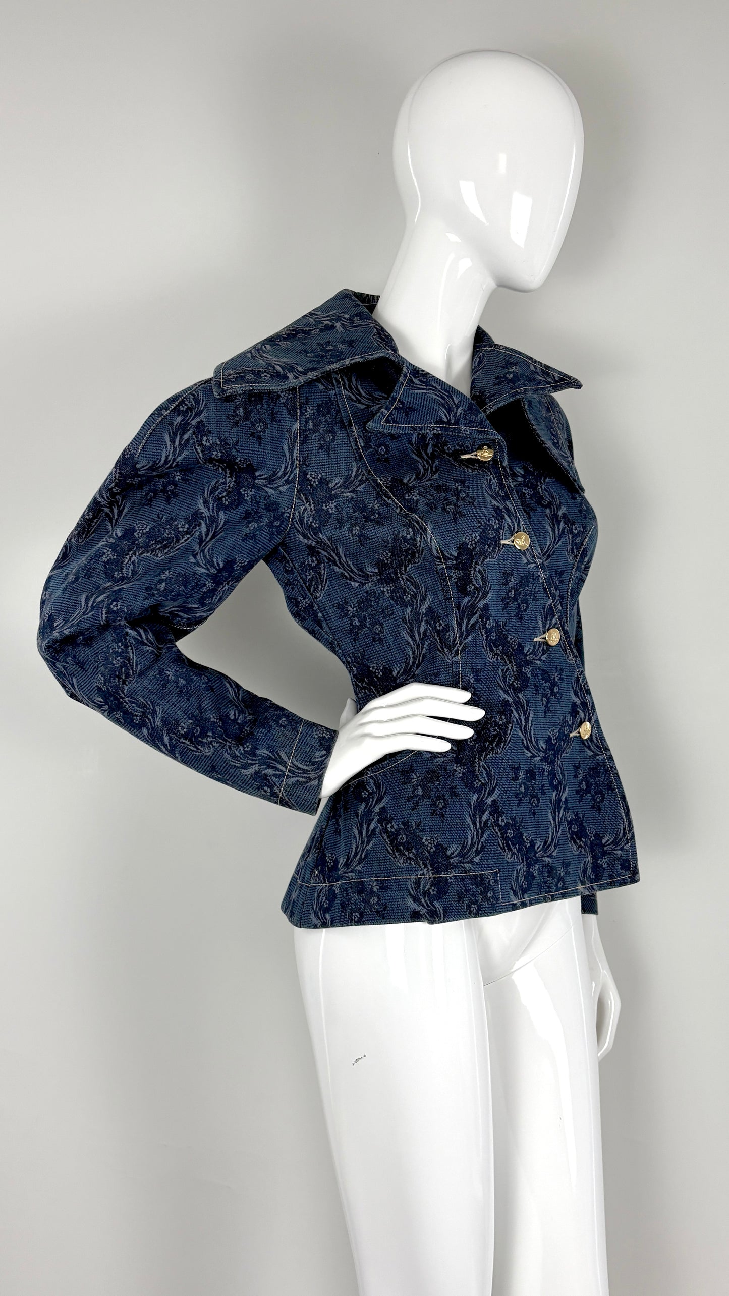 Vivienne Westwood A/W 1996 floral denim jacket