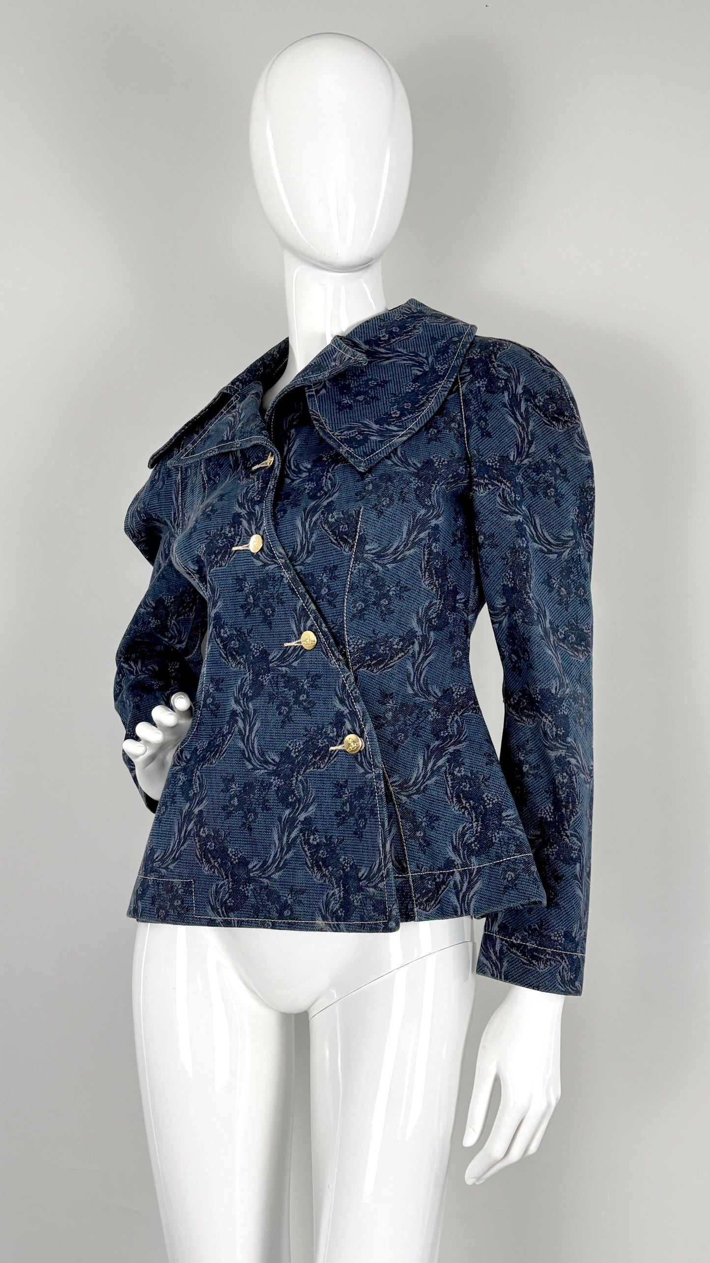 Vivienne Westwood A/W 1996 floral denim jacket