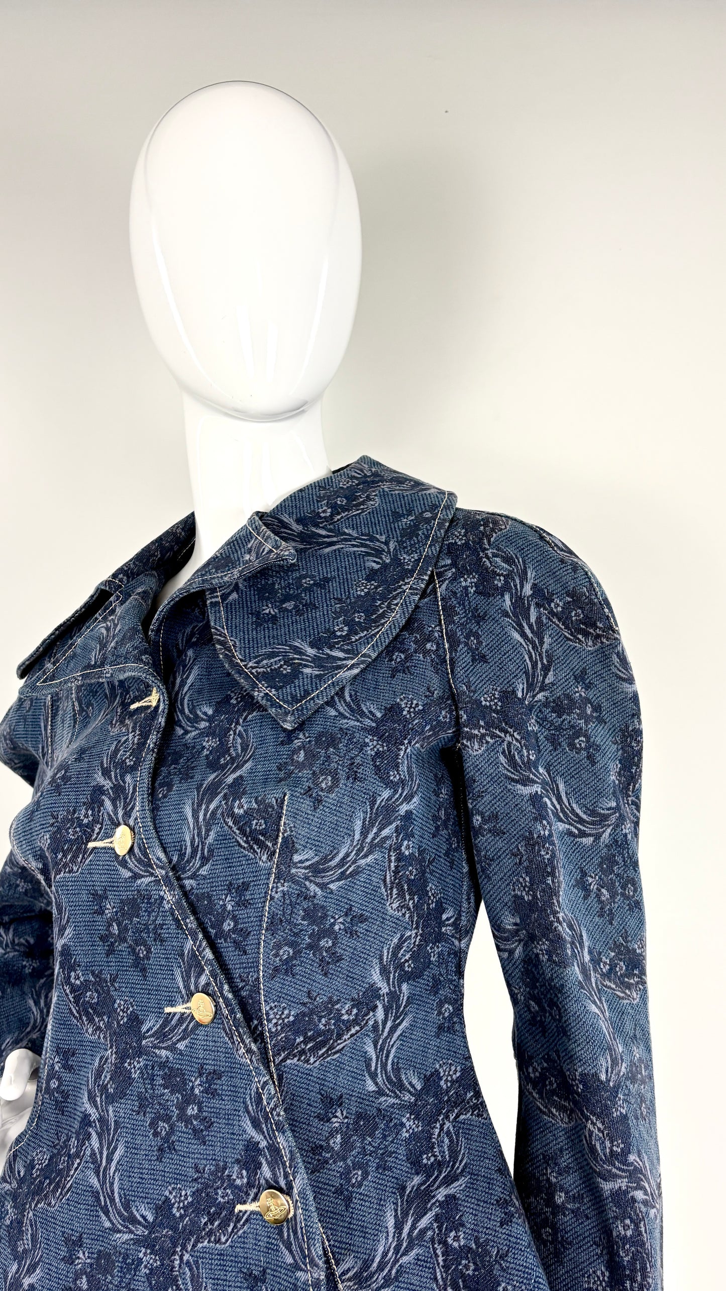 Vivienne Westwood A/W 1996 floral denim jacket