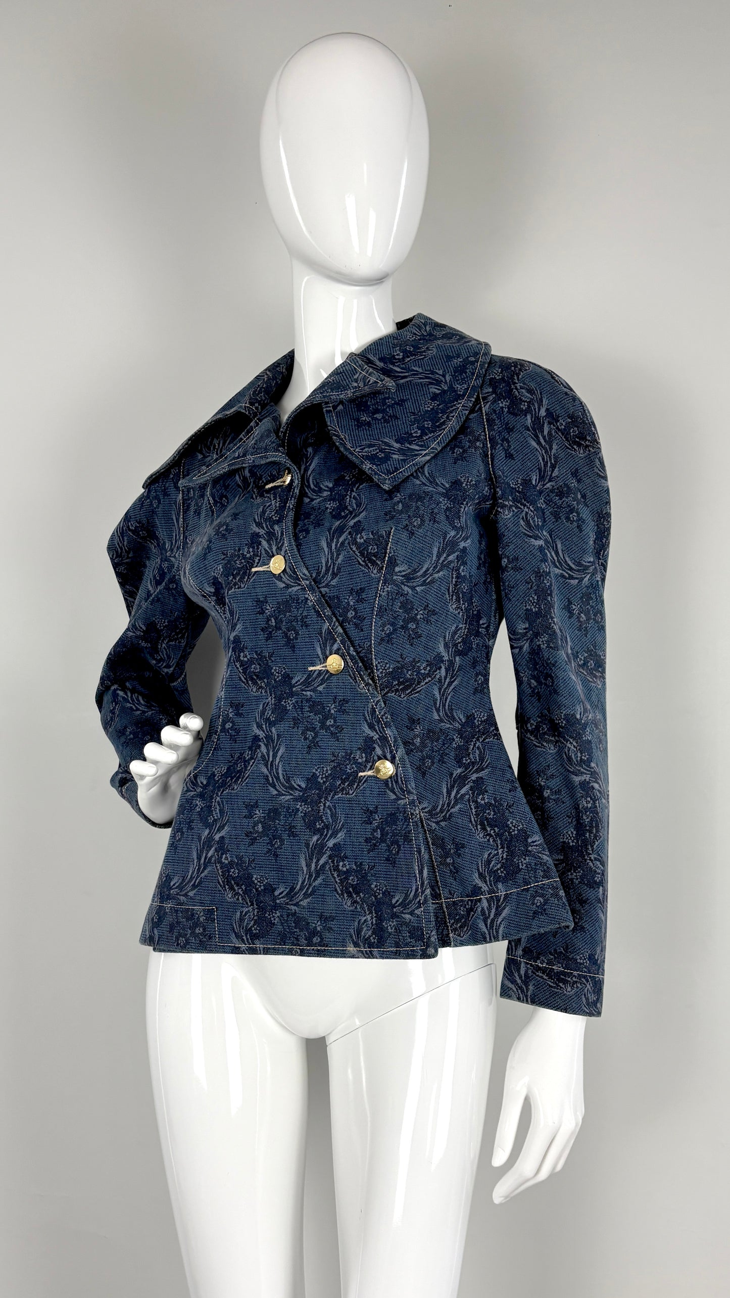 Vivienne Westwood A/W 1996 floral denim jacket