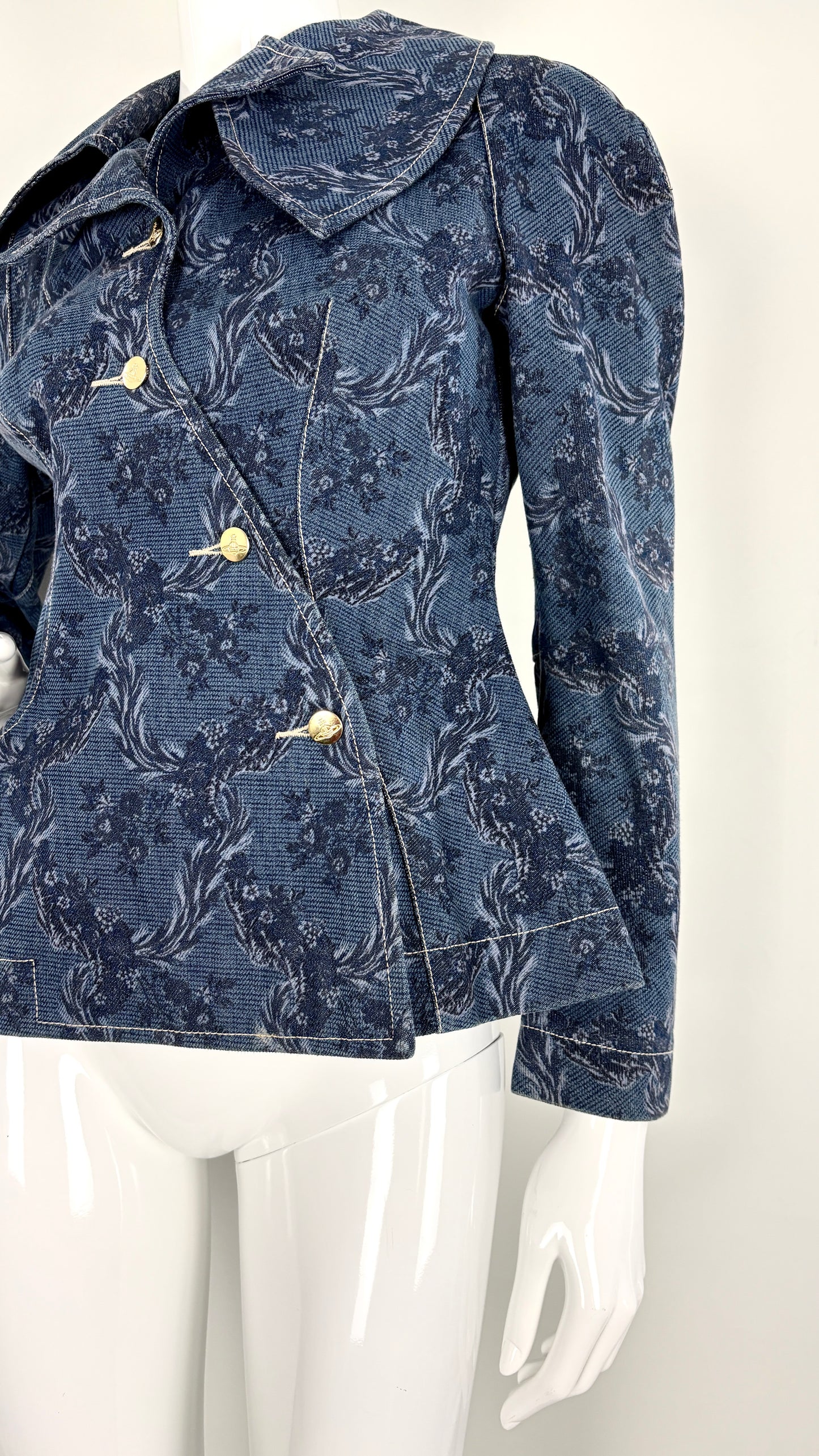 Vivienne Westwood A/W 1996 floral denim jacket