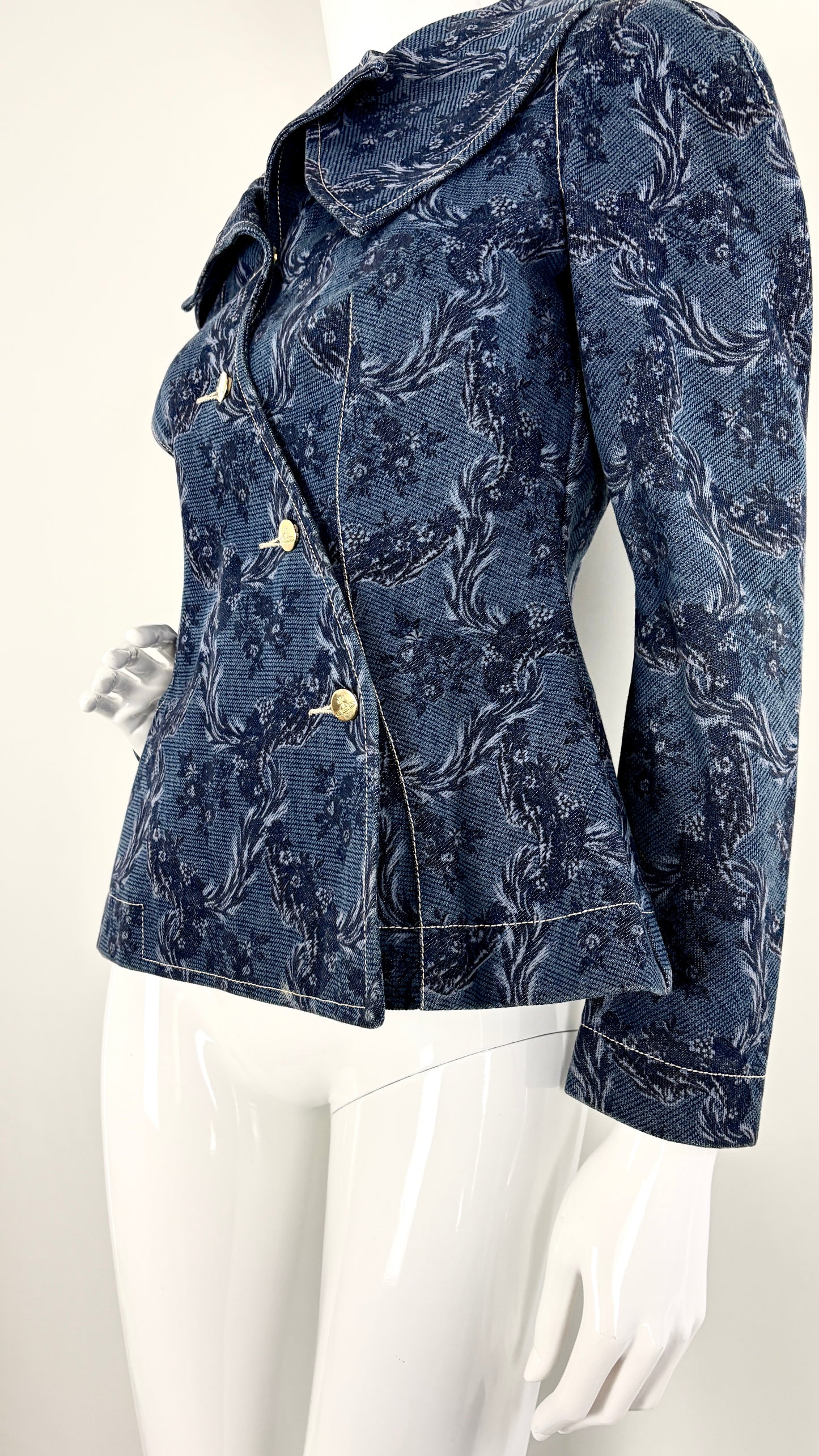 Vivienne Westwood A/W 1996 floral denim jacket
