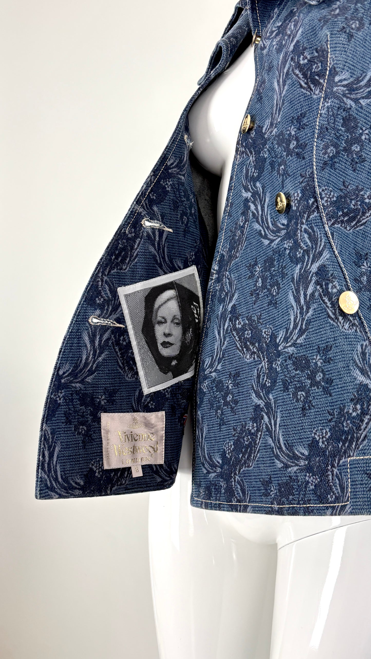 Vivienne Westwood A/W 1996 floral denim jacket