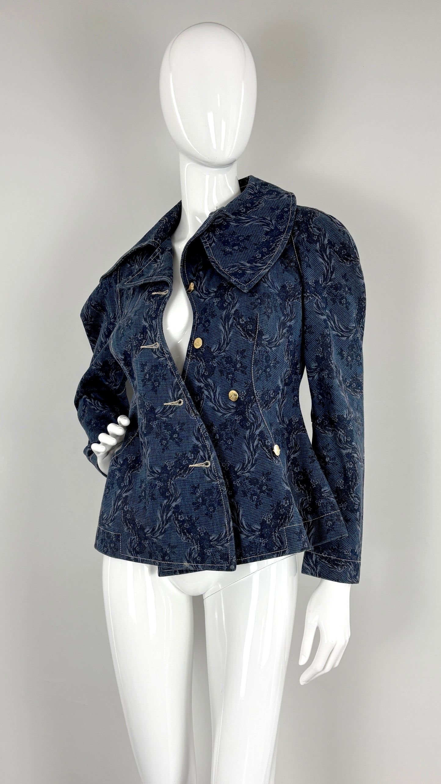 Vivienne Westwood A/W 1996 floral denim jacket