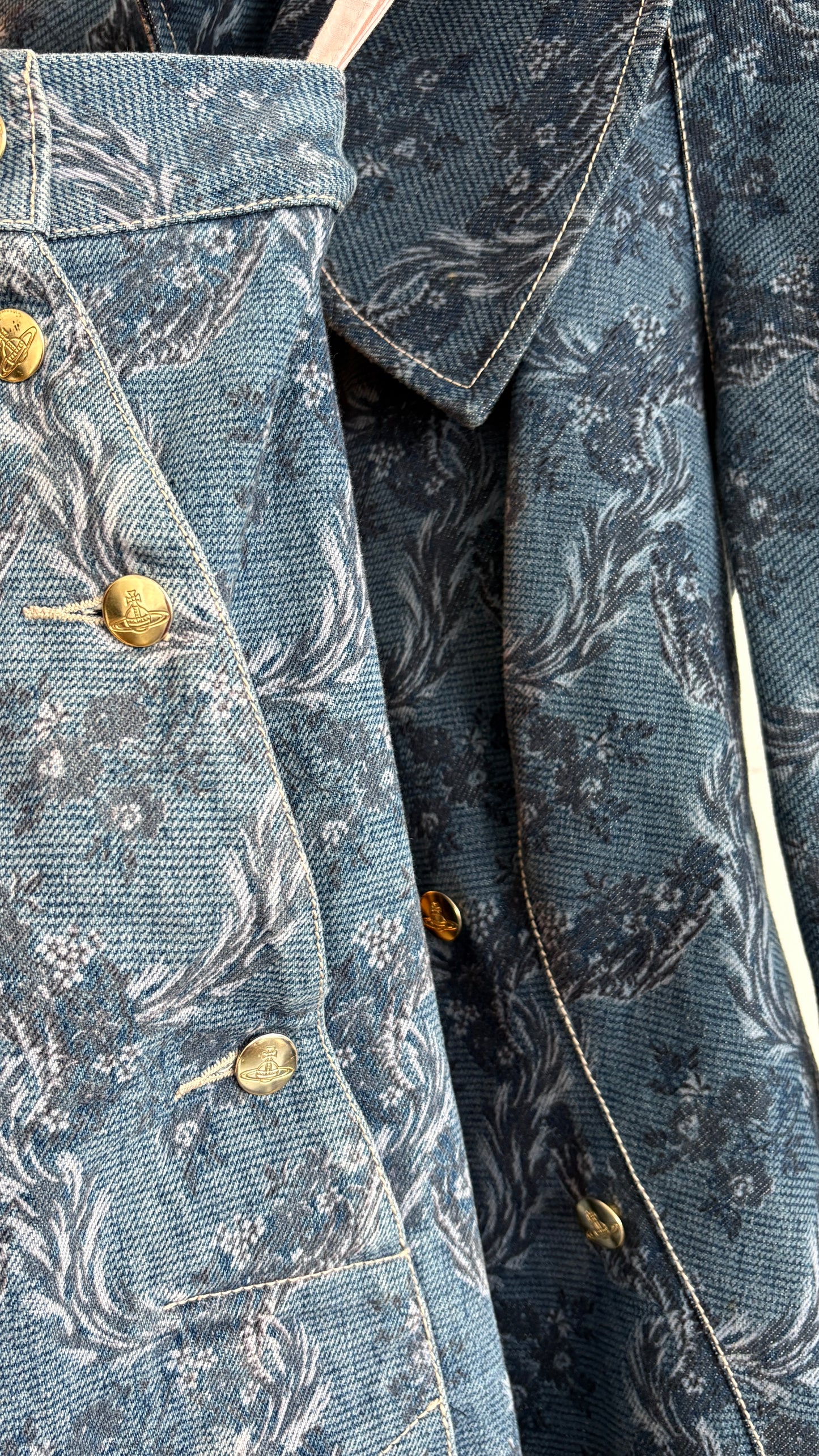 Vivienne Westwood A/W 1996 floral denim jacket