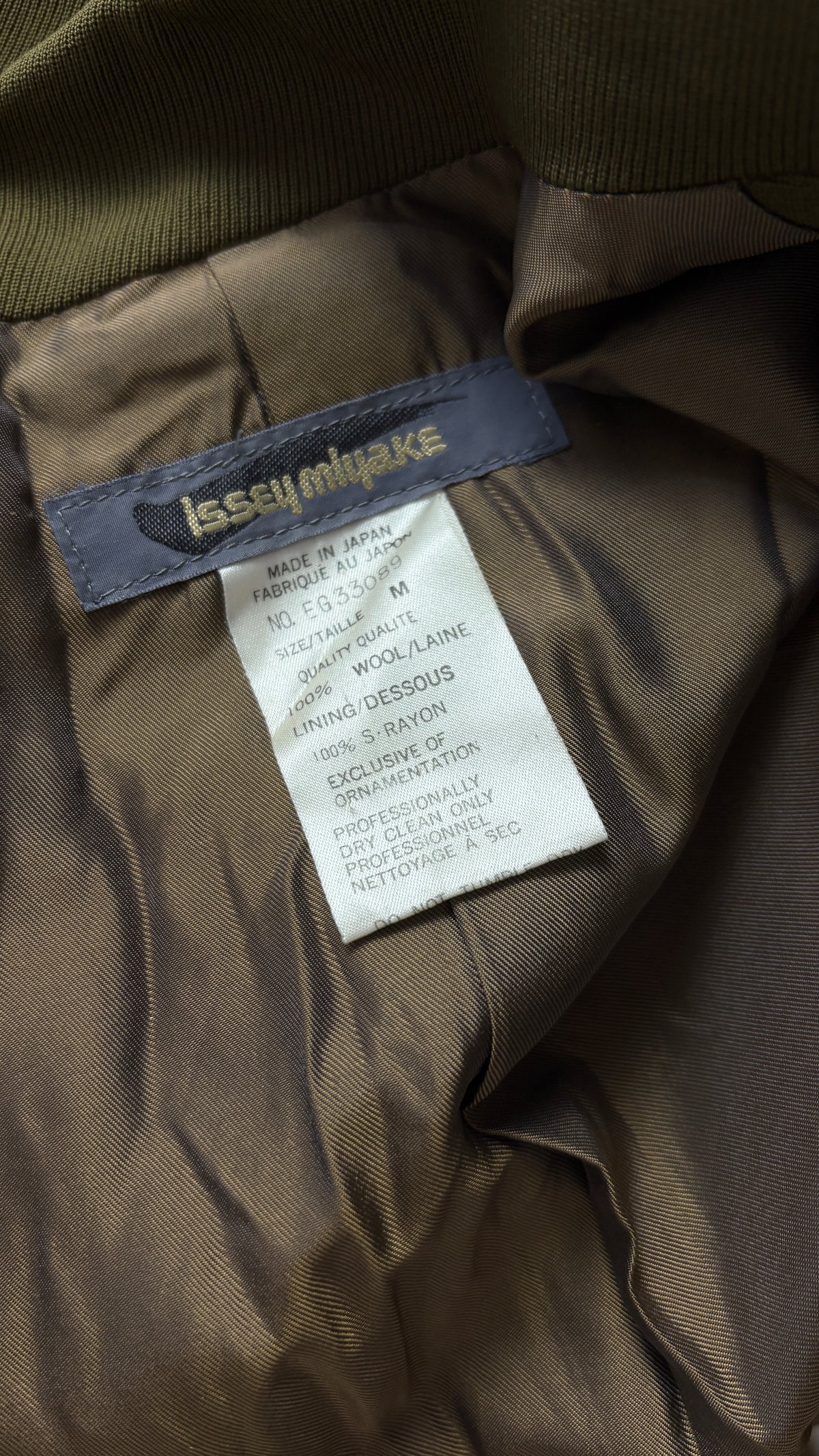 Issey Miyake scoop neck jacket