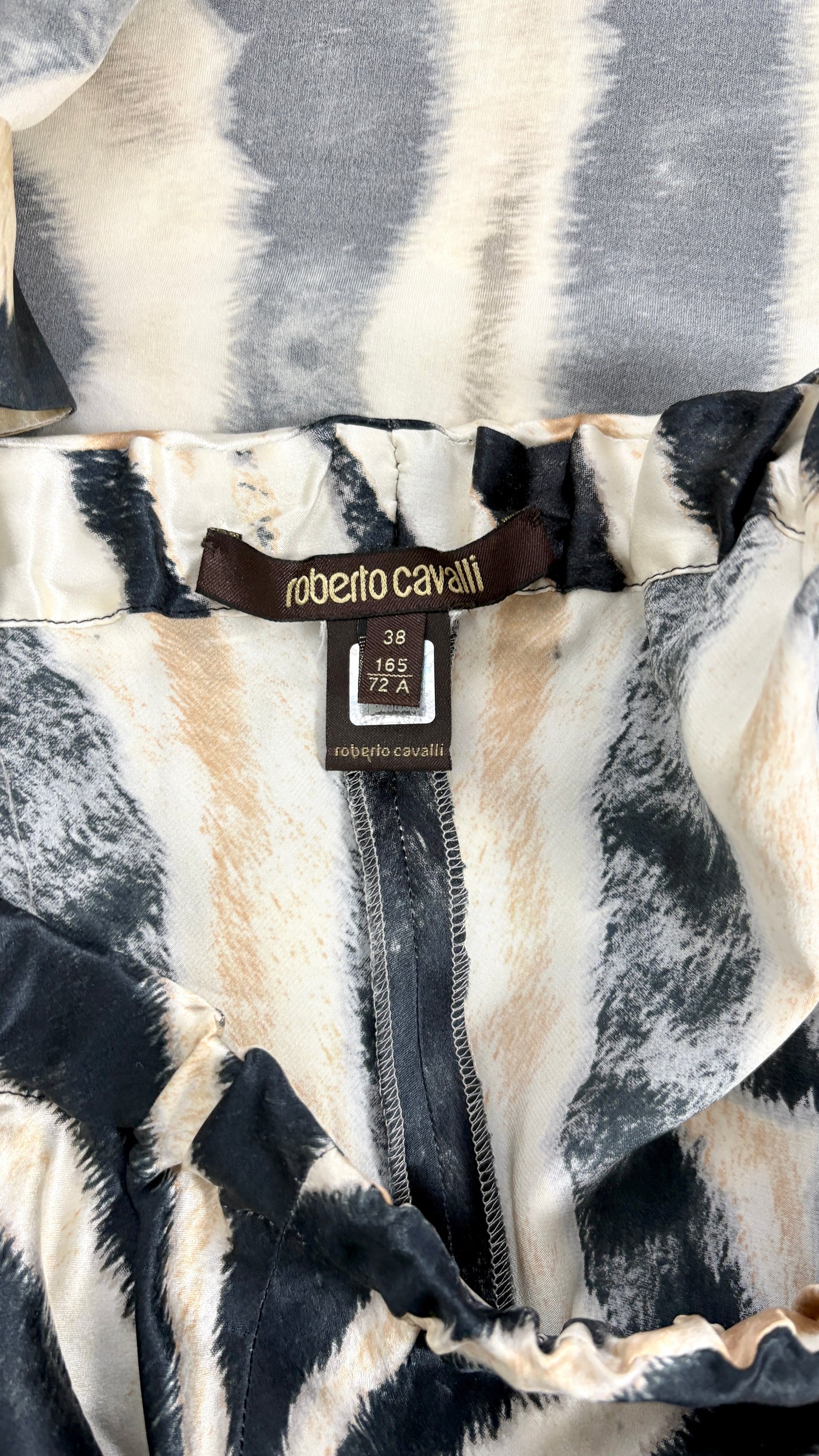 Roberto Cavalli zebra and gemstone print ensemble