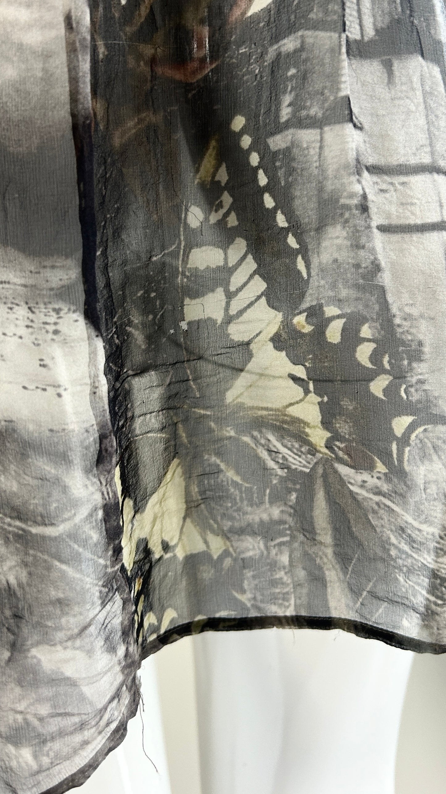 Alexander McQueen A/W 2006 printed chiffon blouse