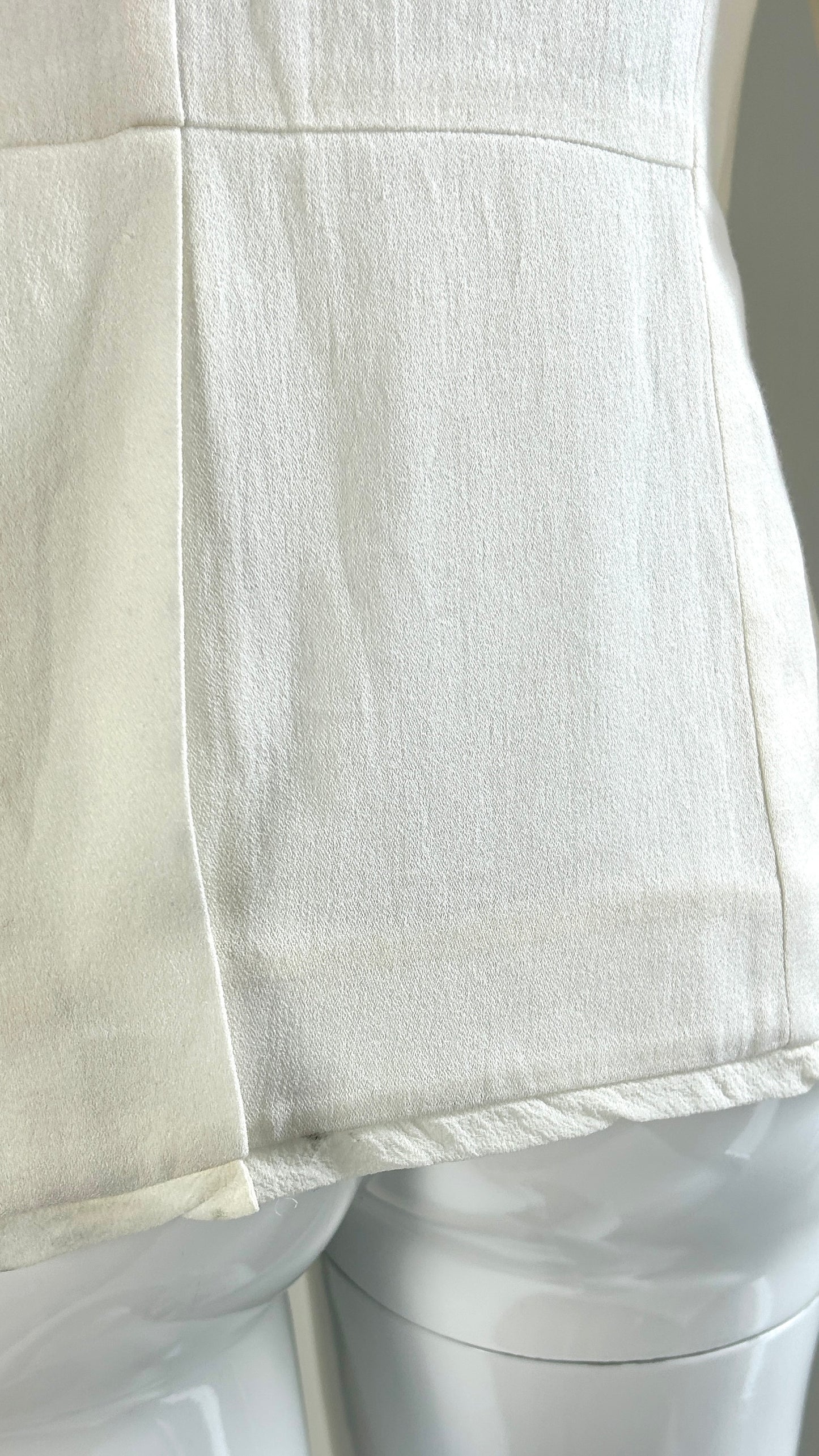 Helmut lang white jacket with silk trim